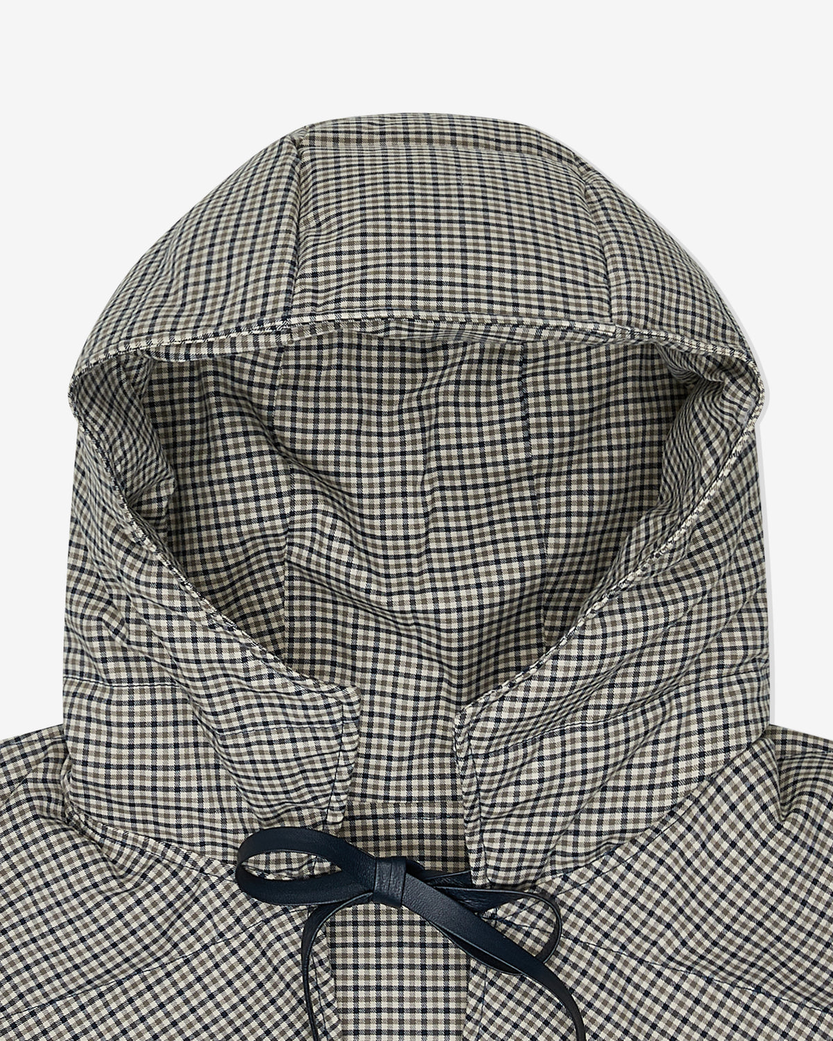 Down Hood in Check Plaid