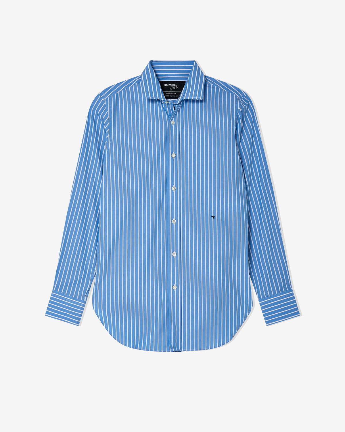 striped blue dress shirt HommeGirls Blue Classic Stripe Shirt