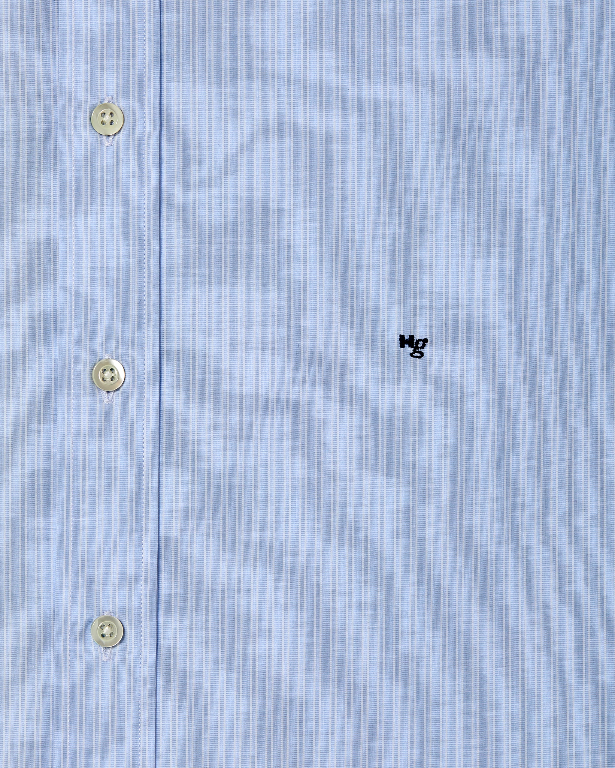 Classic Shirt in Ticking Stripe With Contrast Collar