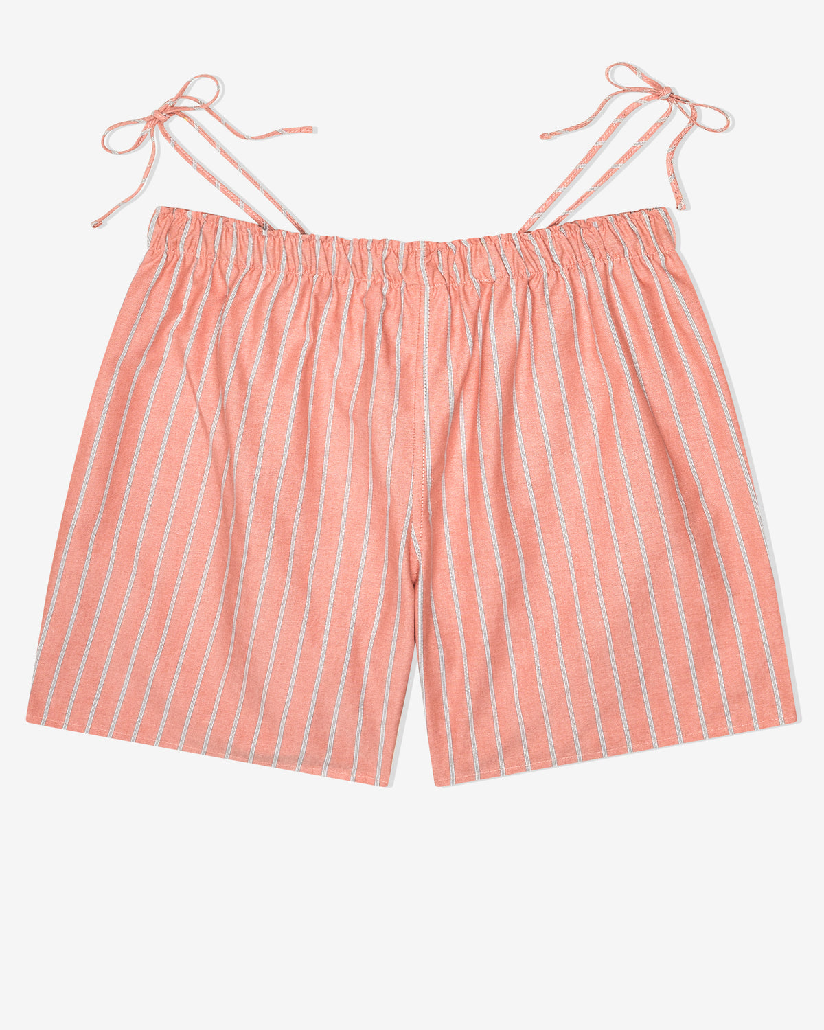 Side Tie Boxer in Oxford Coral Stripe