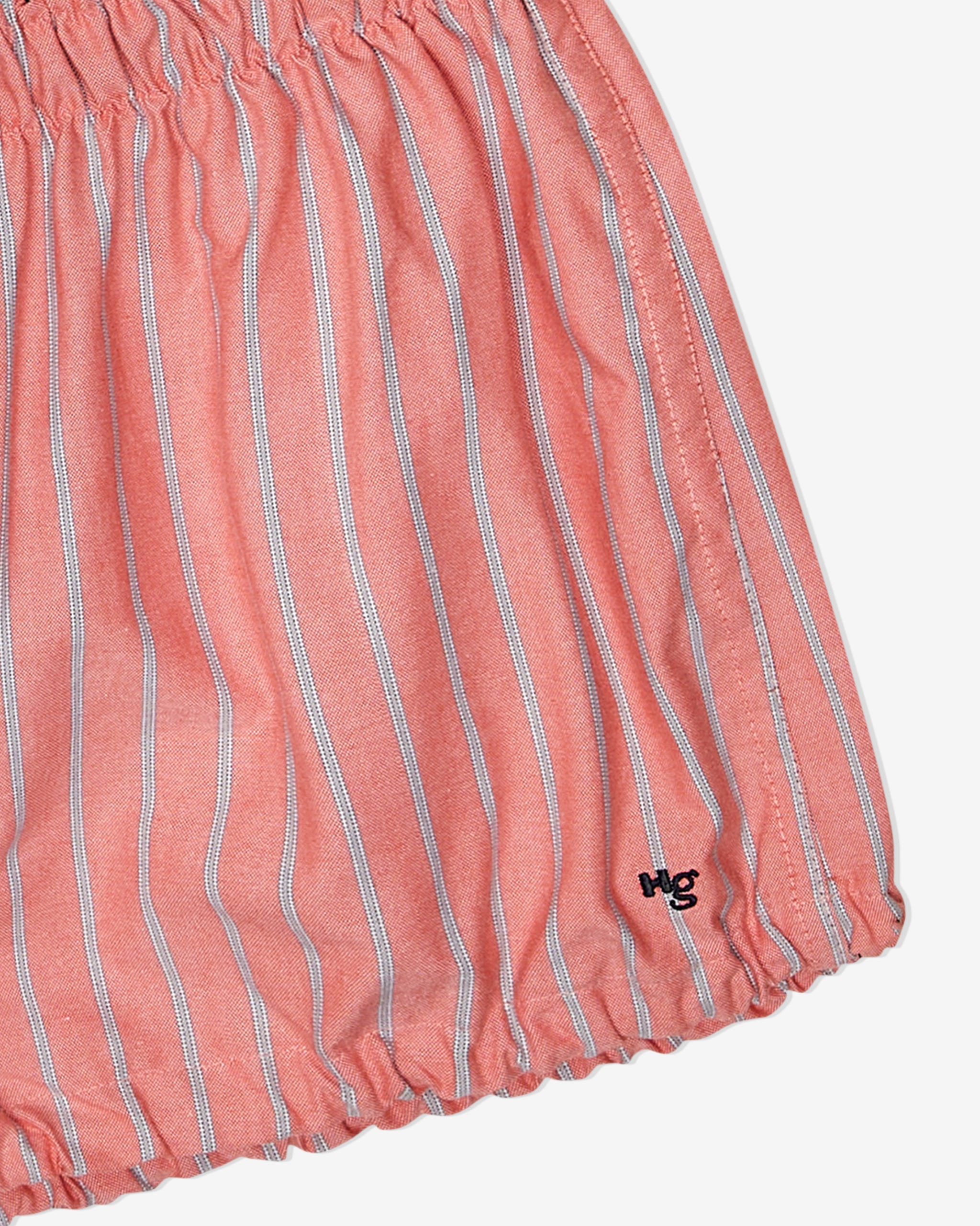 Bloomers in Coral Stripe Oxford