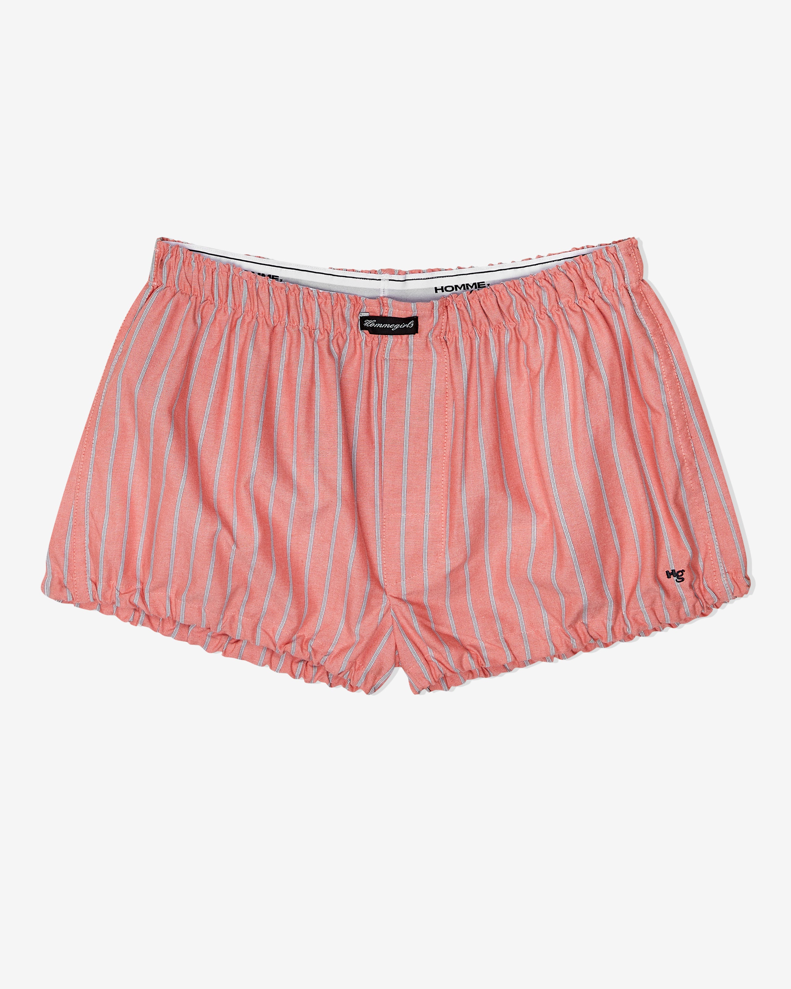 Bloomers in Coral Stripe Oxford