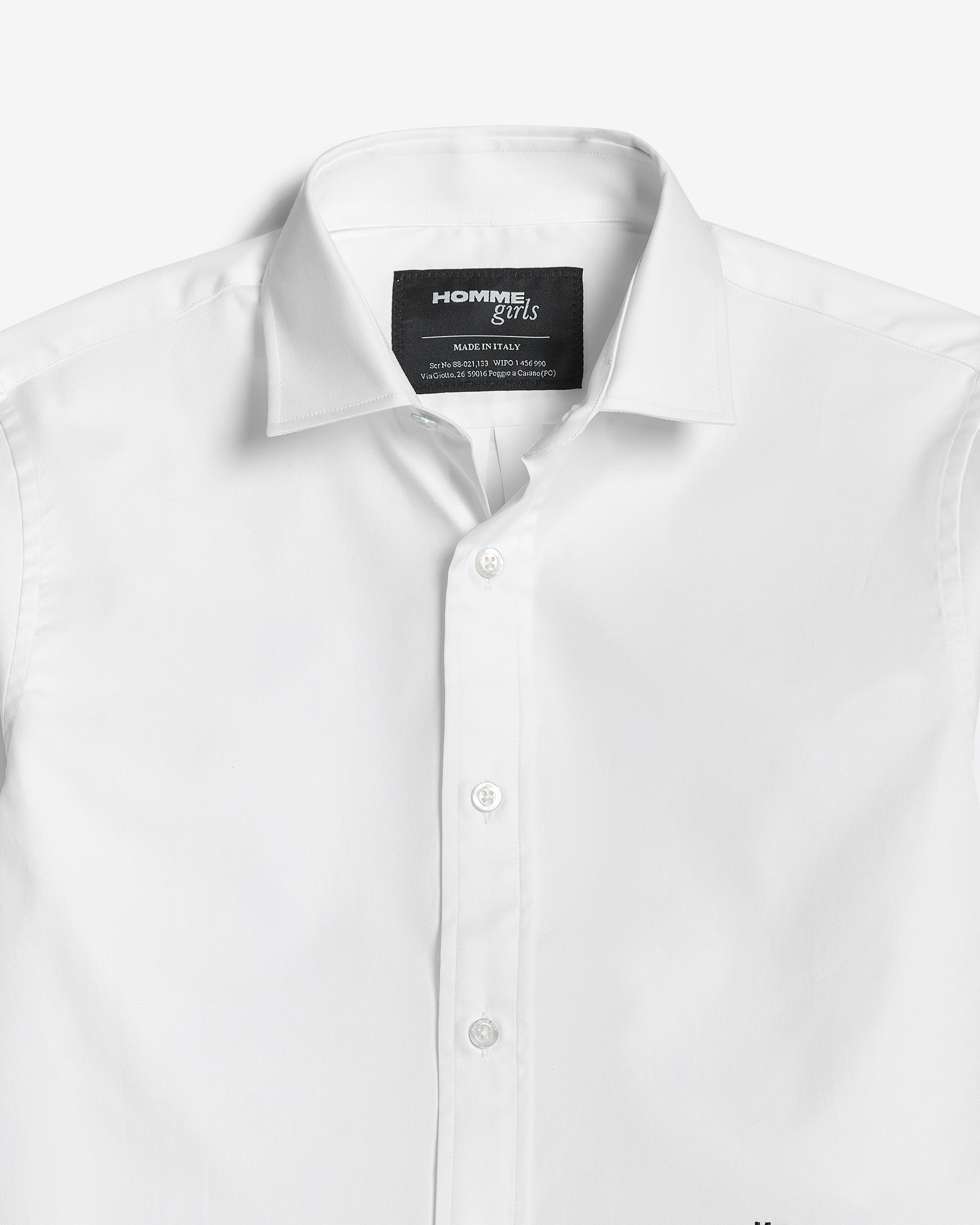 Cropped Shirt in White – HOMMEGIRLS