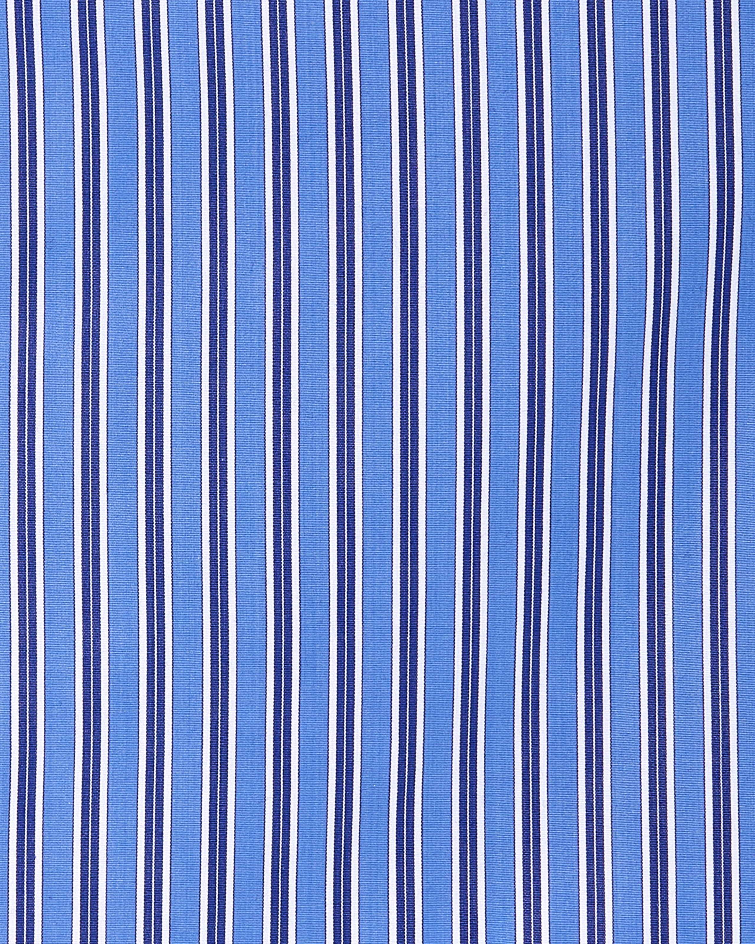 Super Cropped Shirt in Bold Blue Stripe