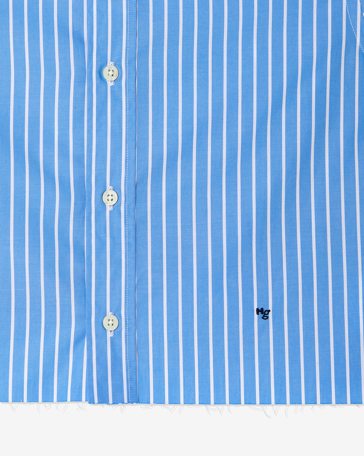 Cropped Shirt in Classic Stripe