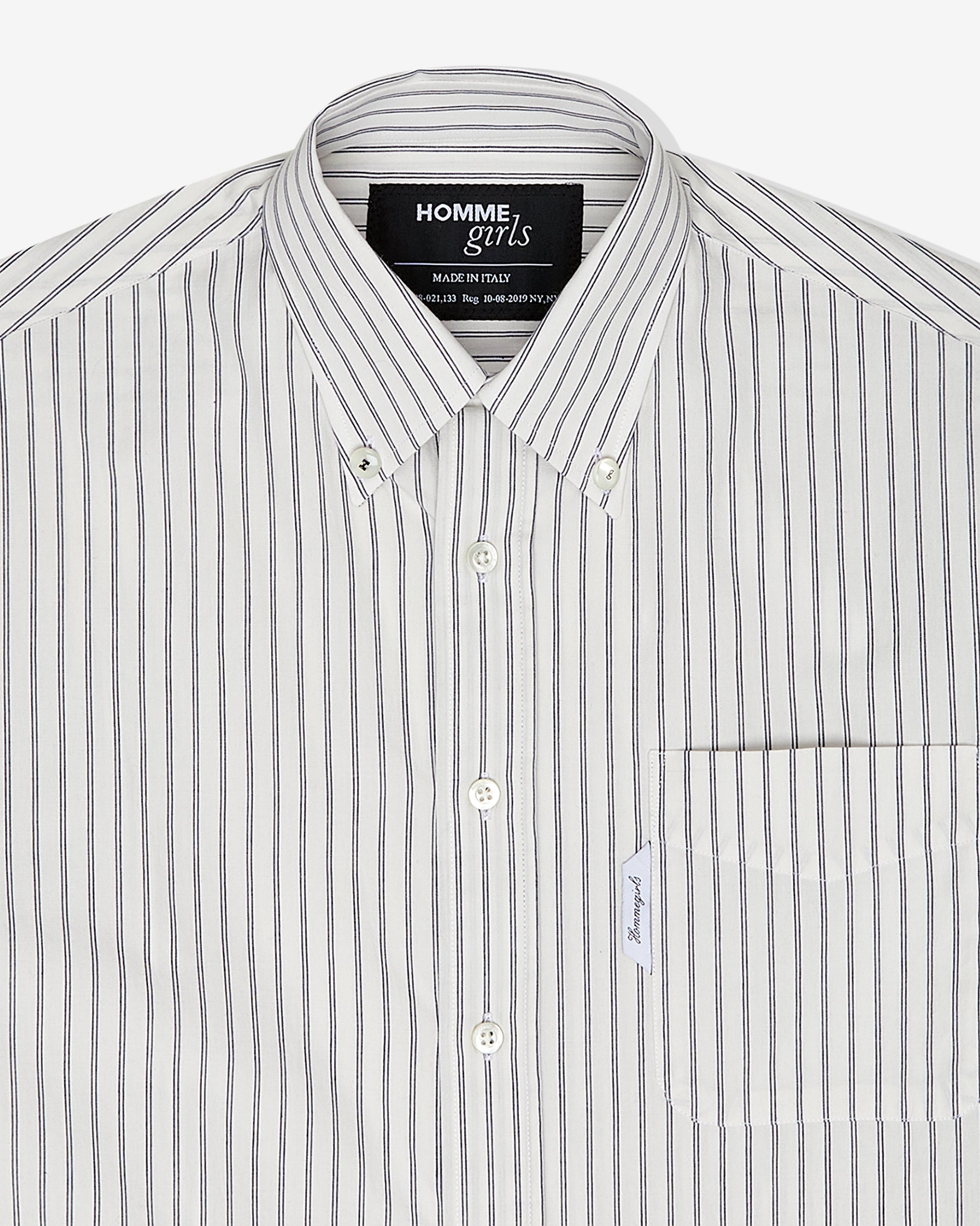 Mullet Shirt in White Stripe