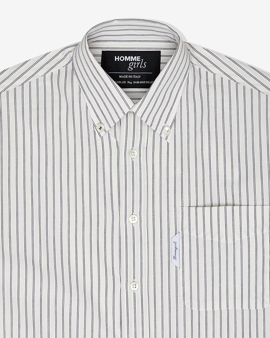 Mullet Shirt in White Stripe