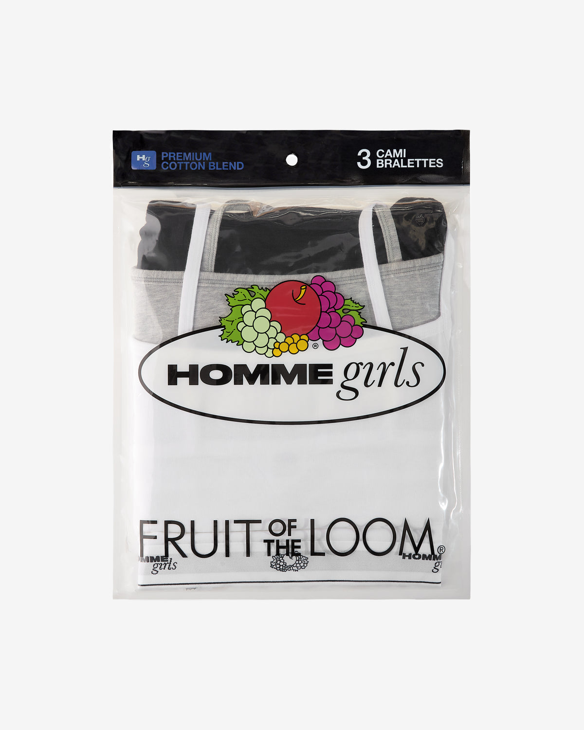 HommeGirls x Fruit Of The Loom Cami Bralette (3-Pack)