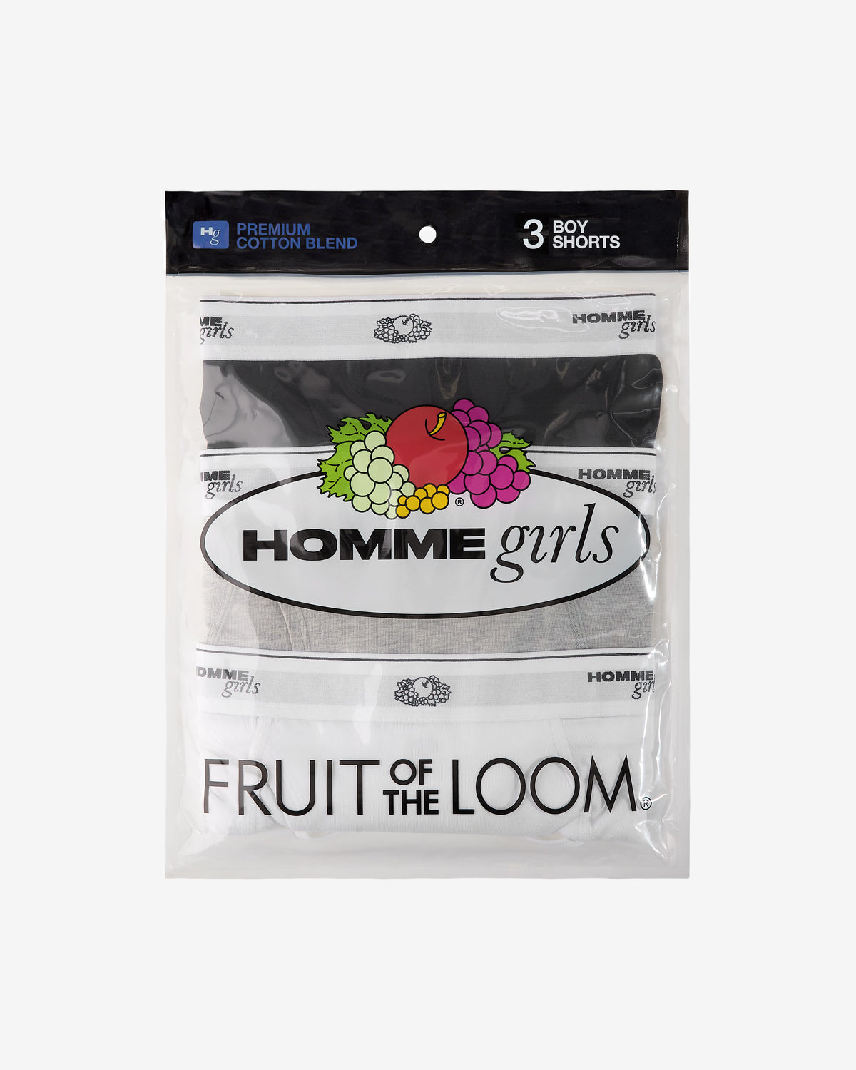 HommeGirls x Fruit Of The Loom Boy Short (3-Pack)