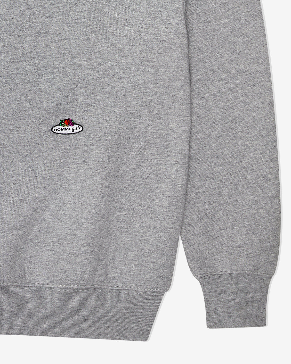 HommeGirls x Fruit Of The Loom Sweatshirt in Heather Grey