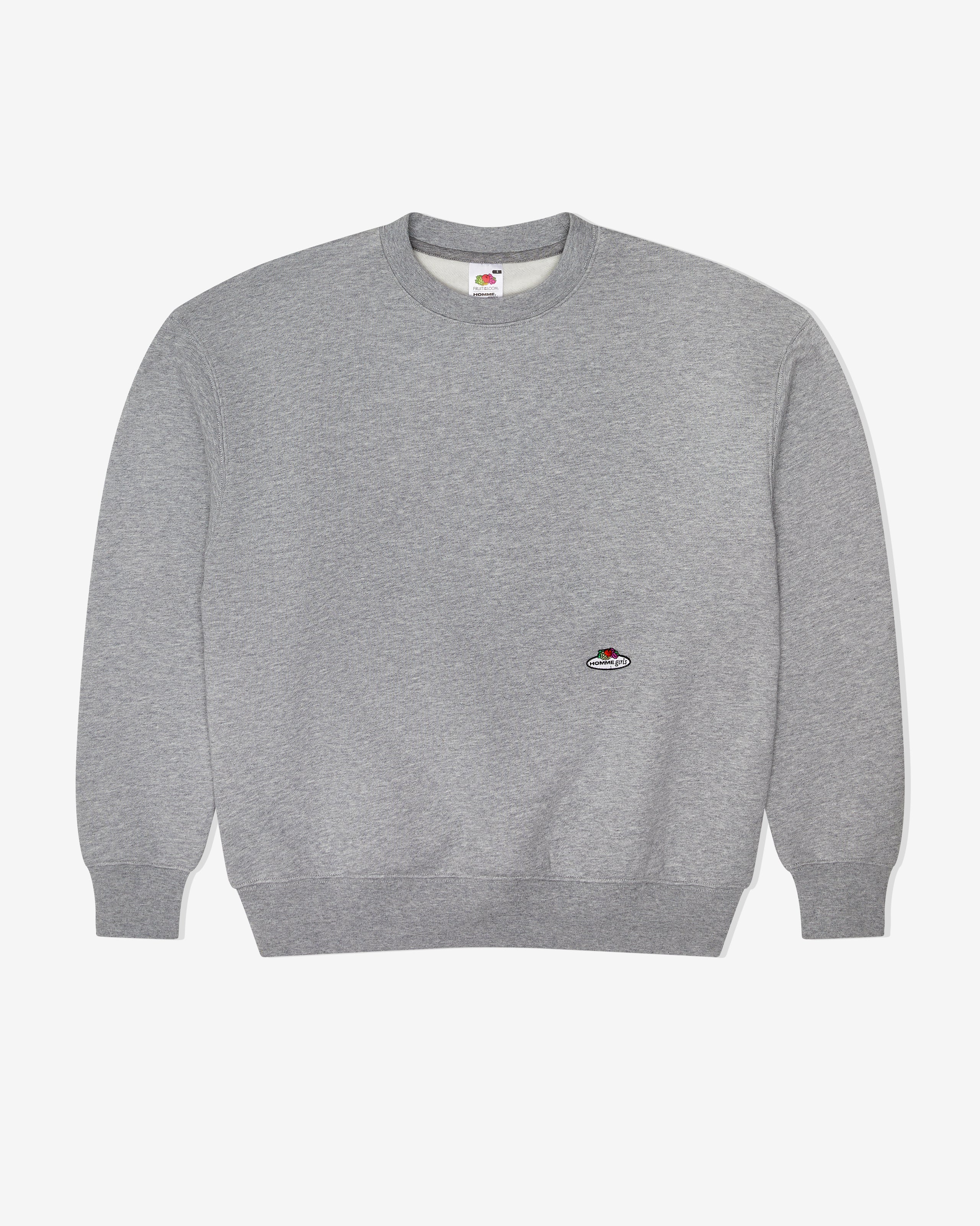 HommeGirls x Fruit Of The Loom Sweatshirt in Heather Grey
