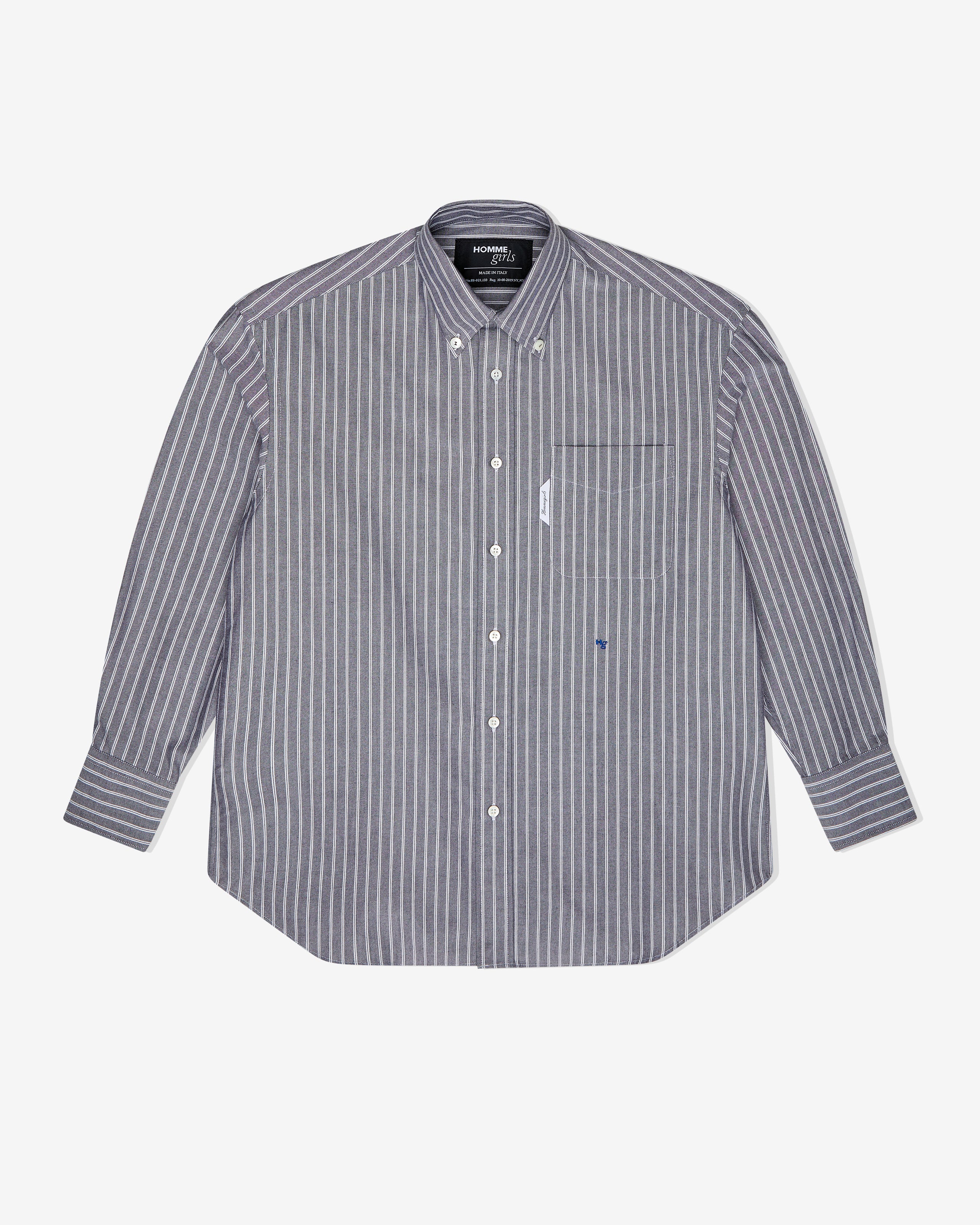 Oxford Shirt in Black Stripe
