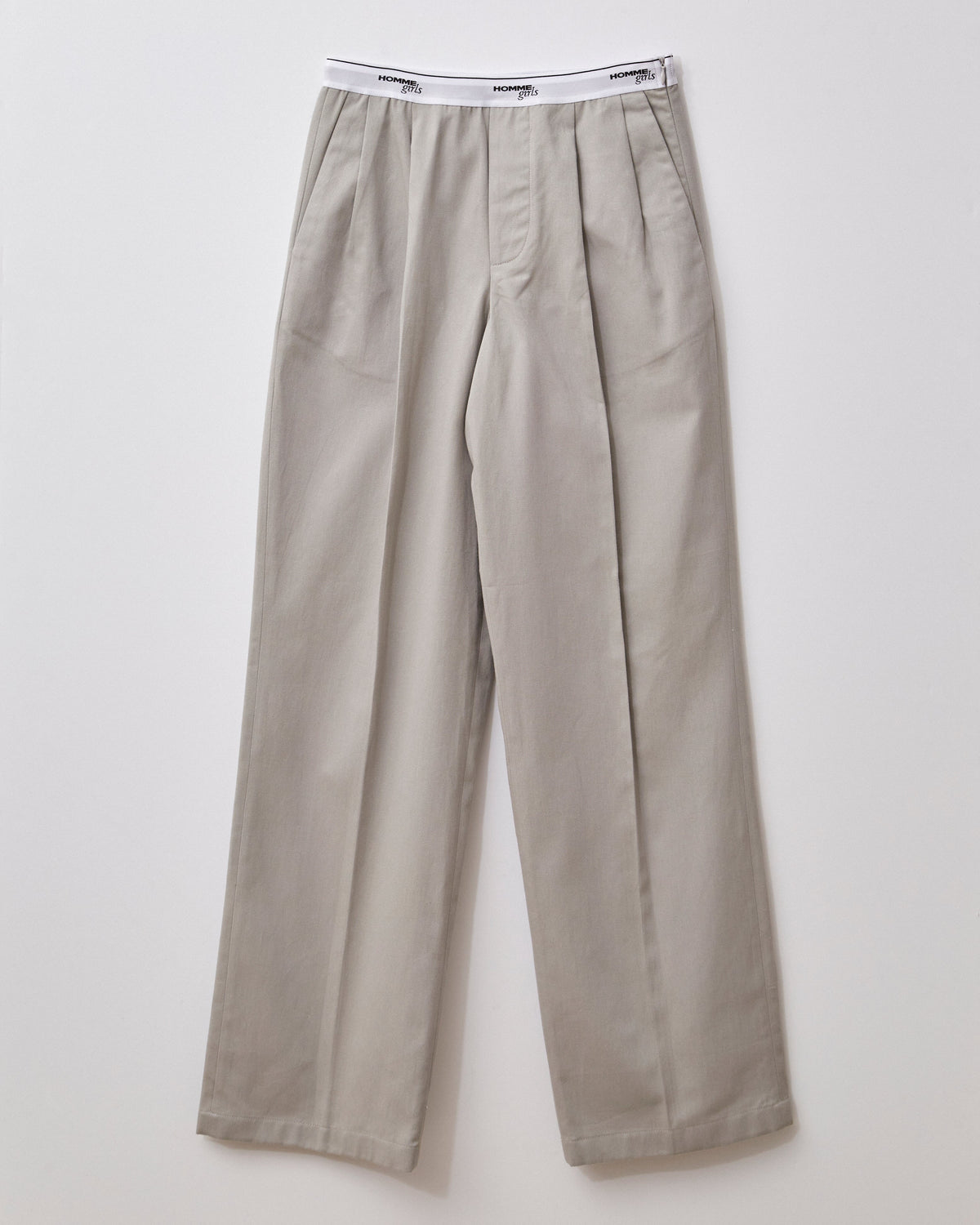 Pleated Elastic Waistband Pant in Grey