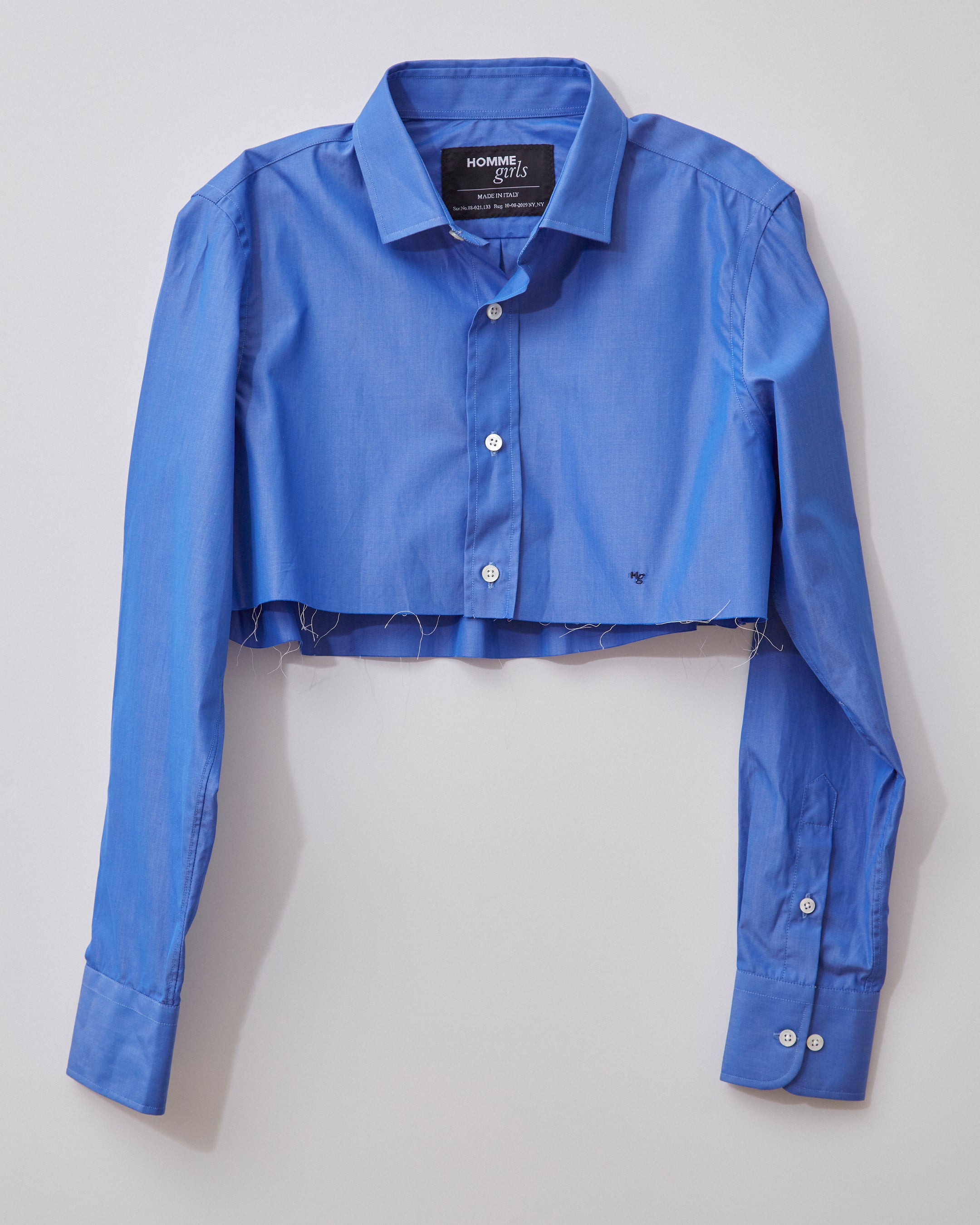 Super Cropped Shirt in Blue