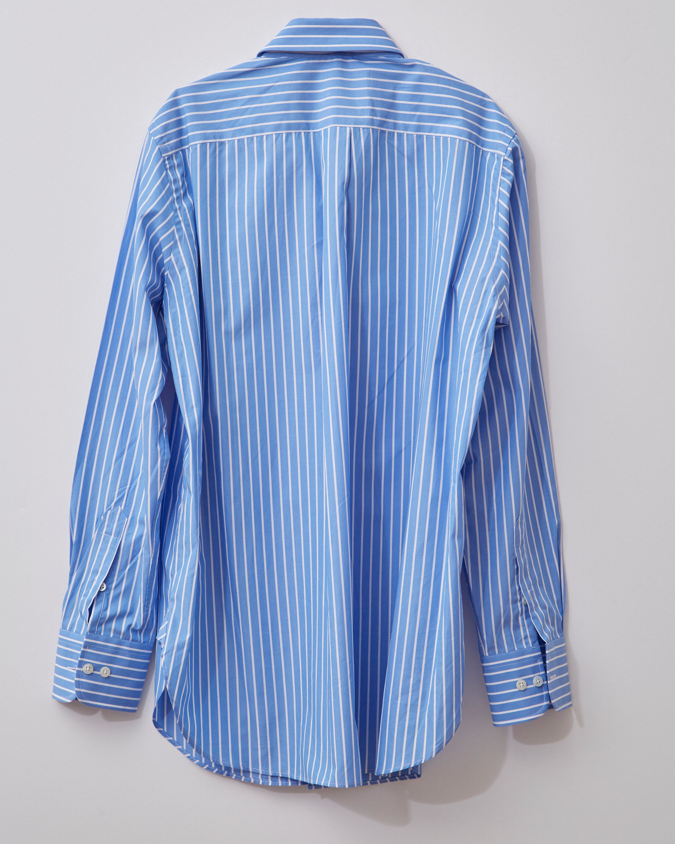 Blue and White Striped Shirt 