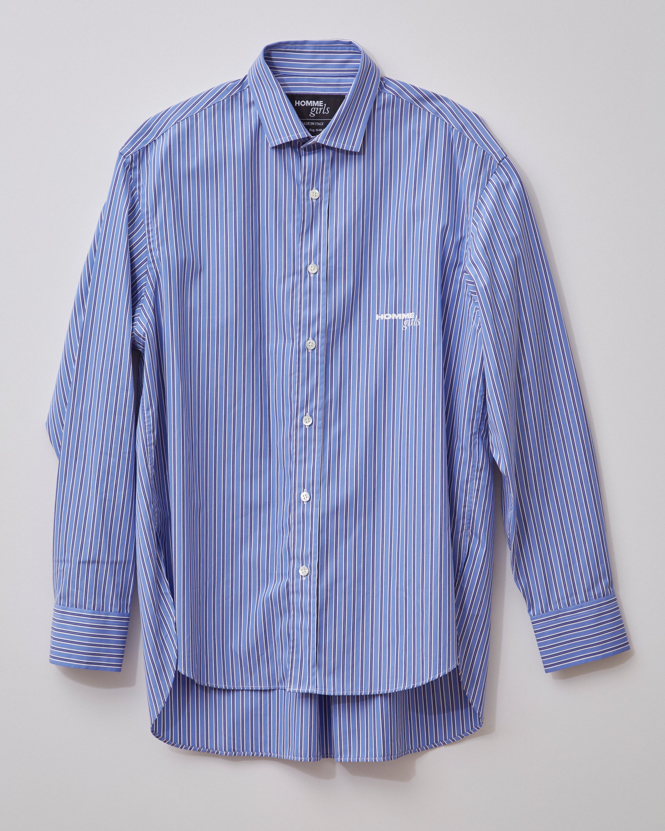 Oversized Shirt in Bold Blue Stripe