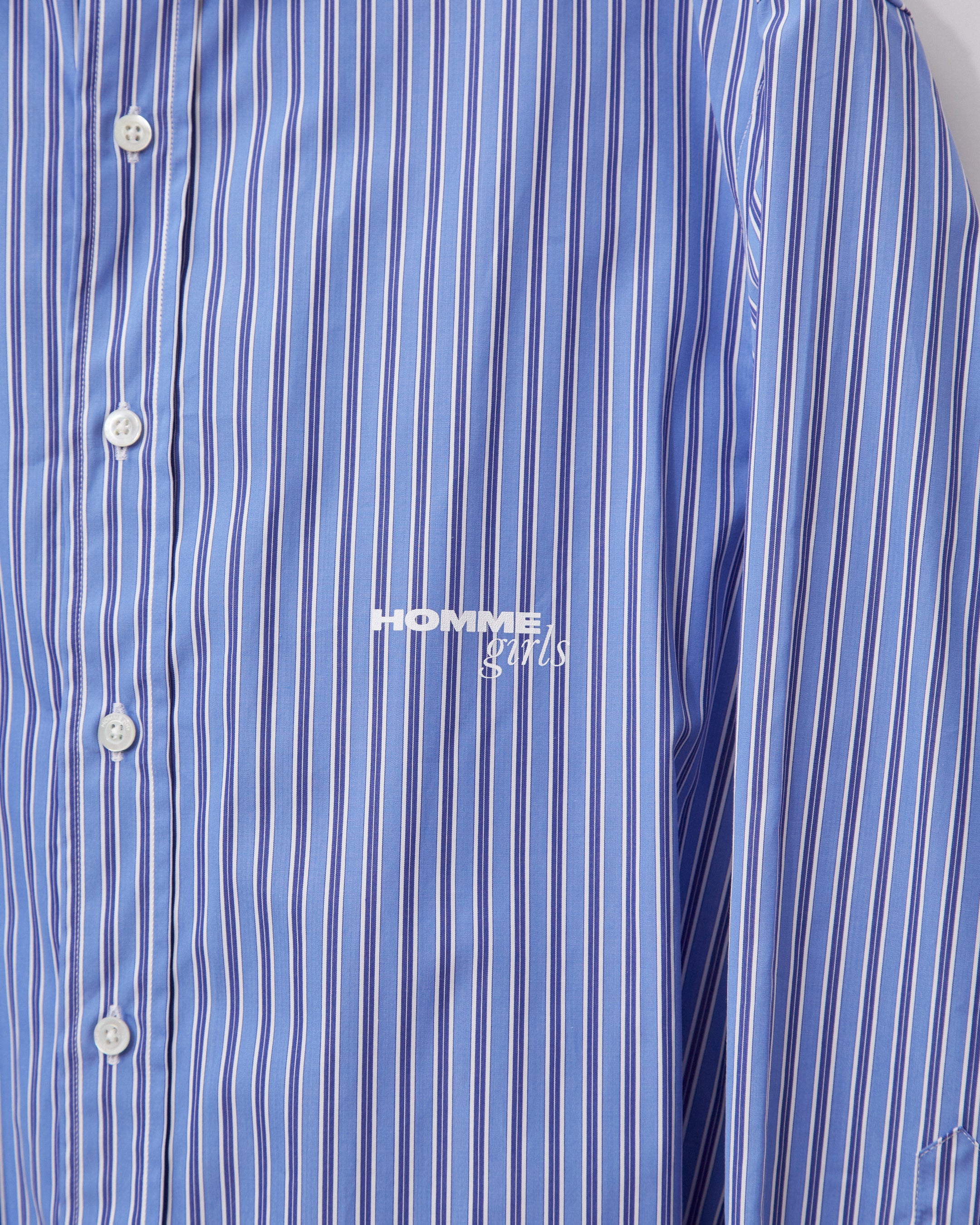 Oversized Shirt in Bold Blue Stripe