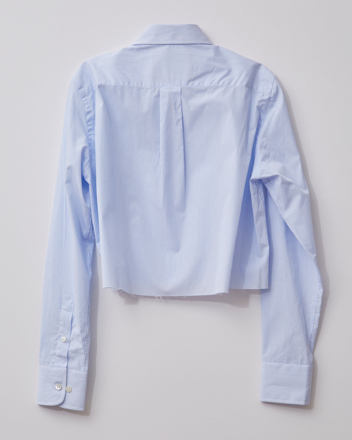 Cropped Shirt in Mini Stripe