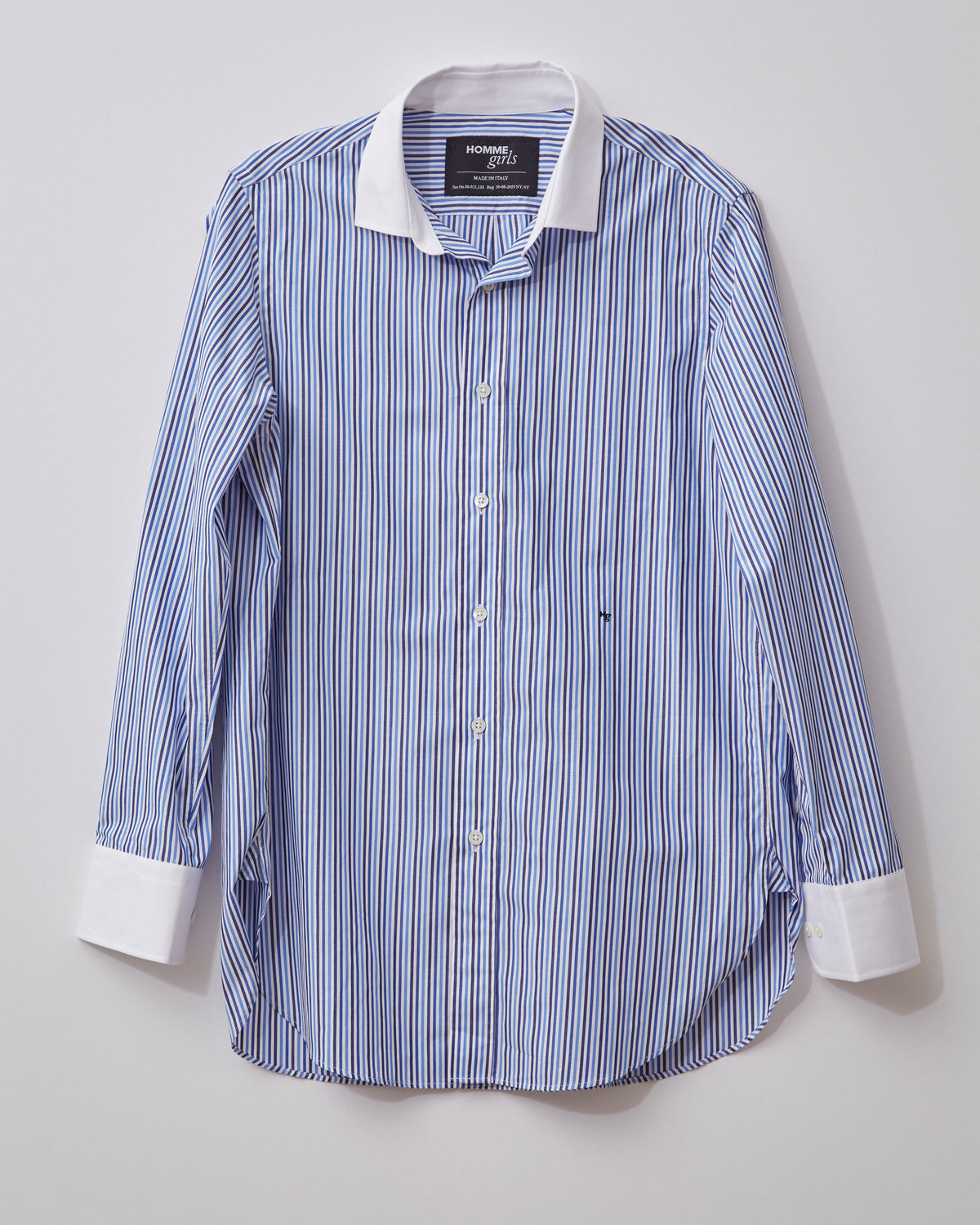 Multi Blue Stripe Shirt – HOMMEGIRLS | Hemdblusen