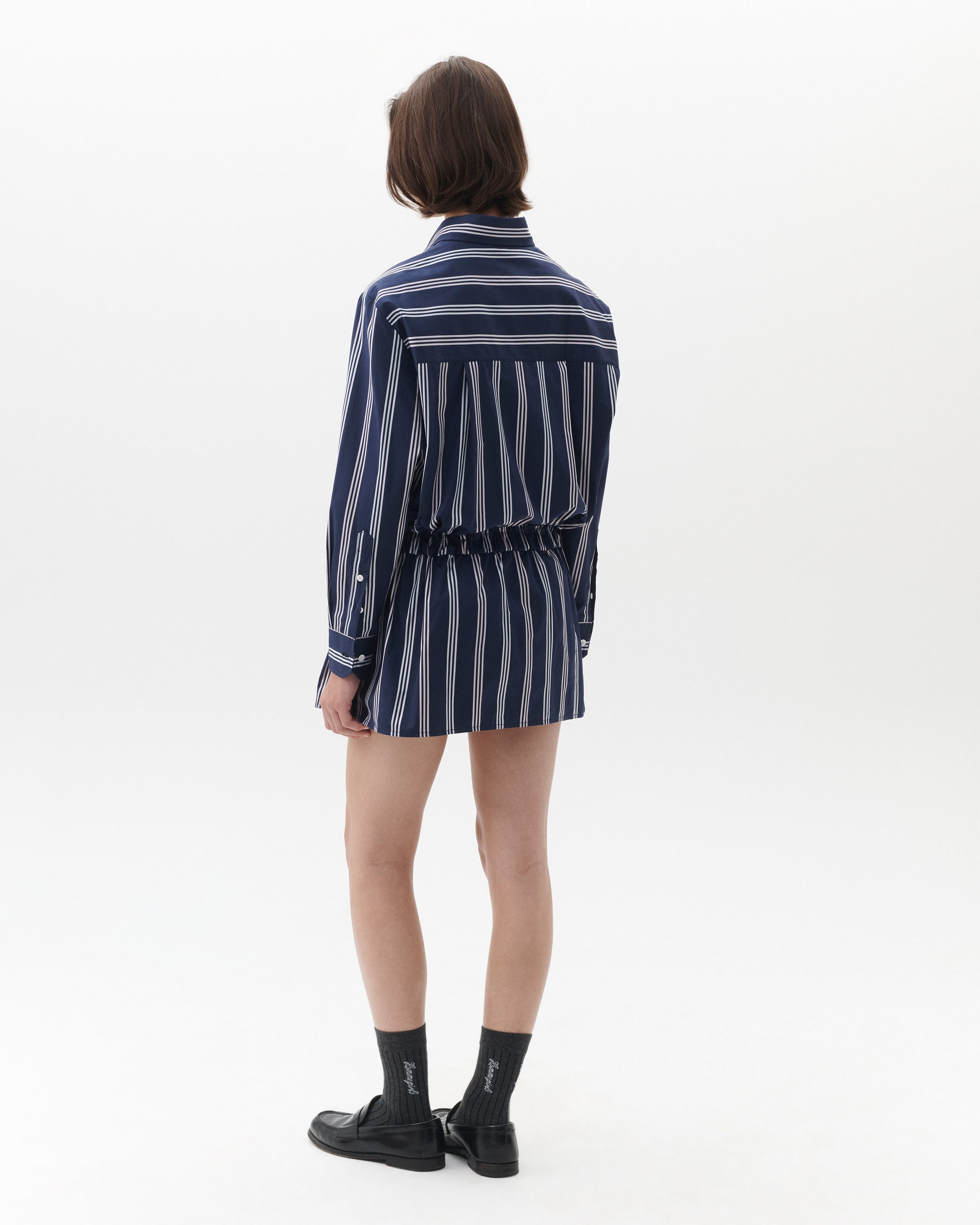 Shirt Dress in Navy Canopy