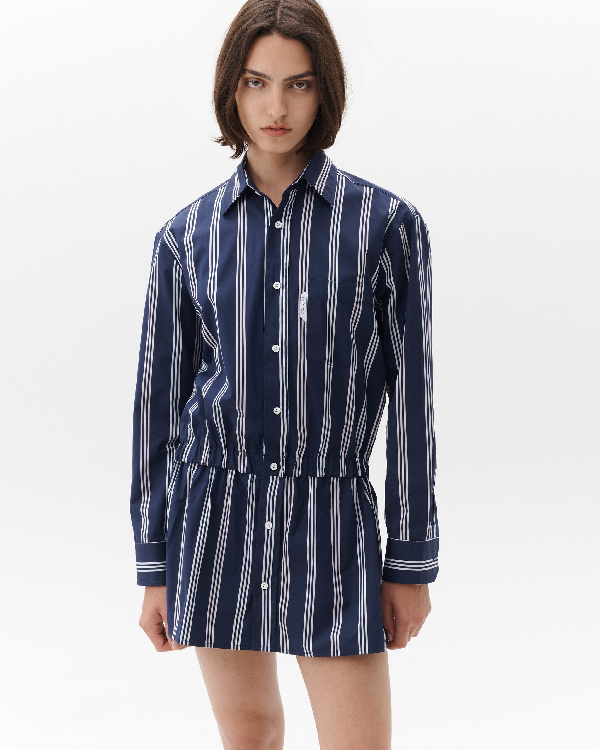 Shirt Dress in Navy Canopy