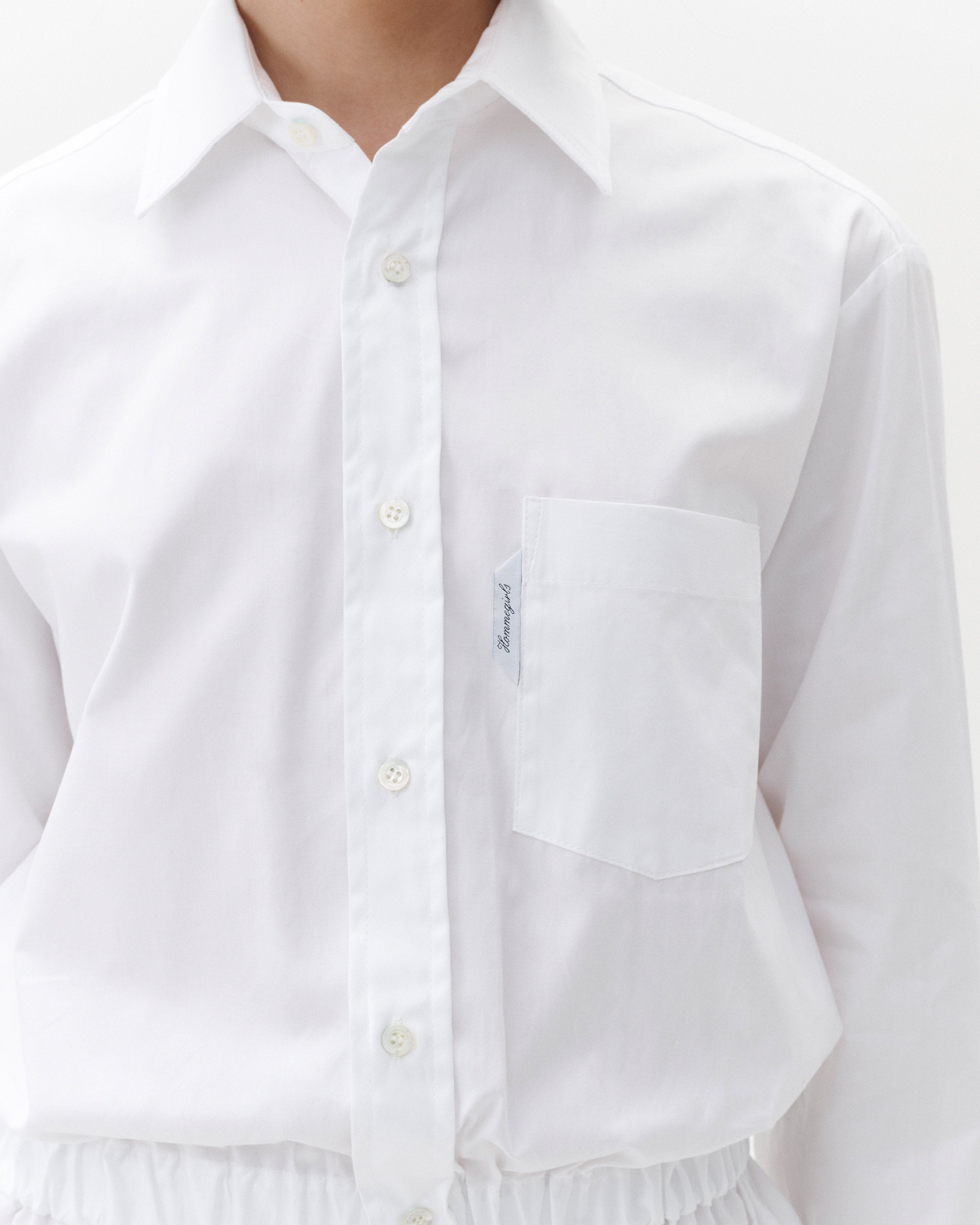 Shirt Dress in White – HOMMEGIRLS