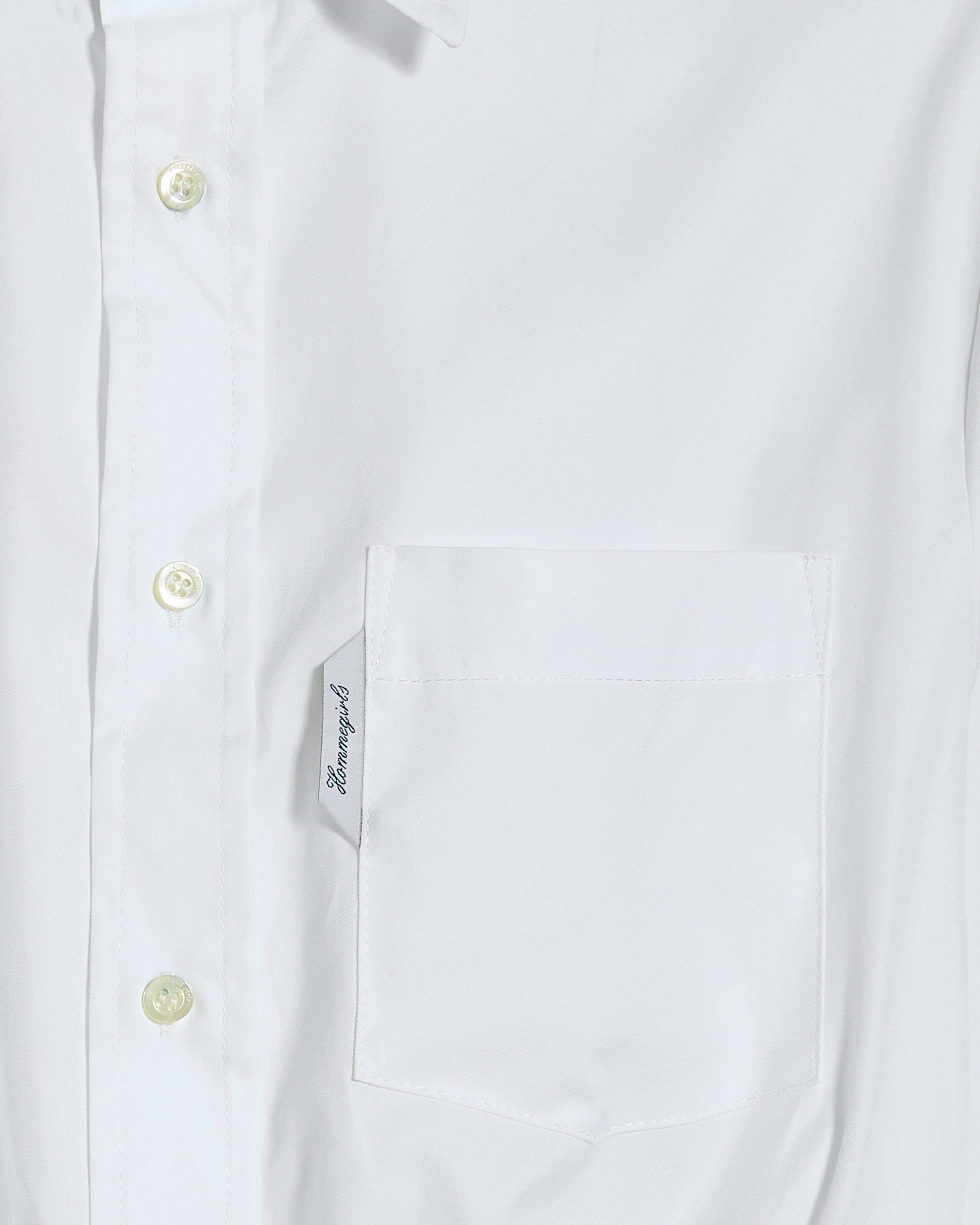 Shirt Dress in White – HOMMEGIRLS