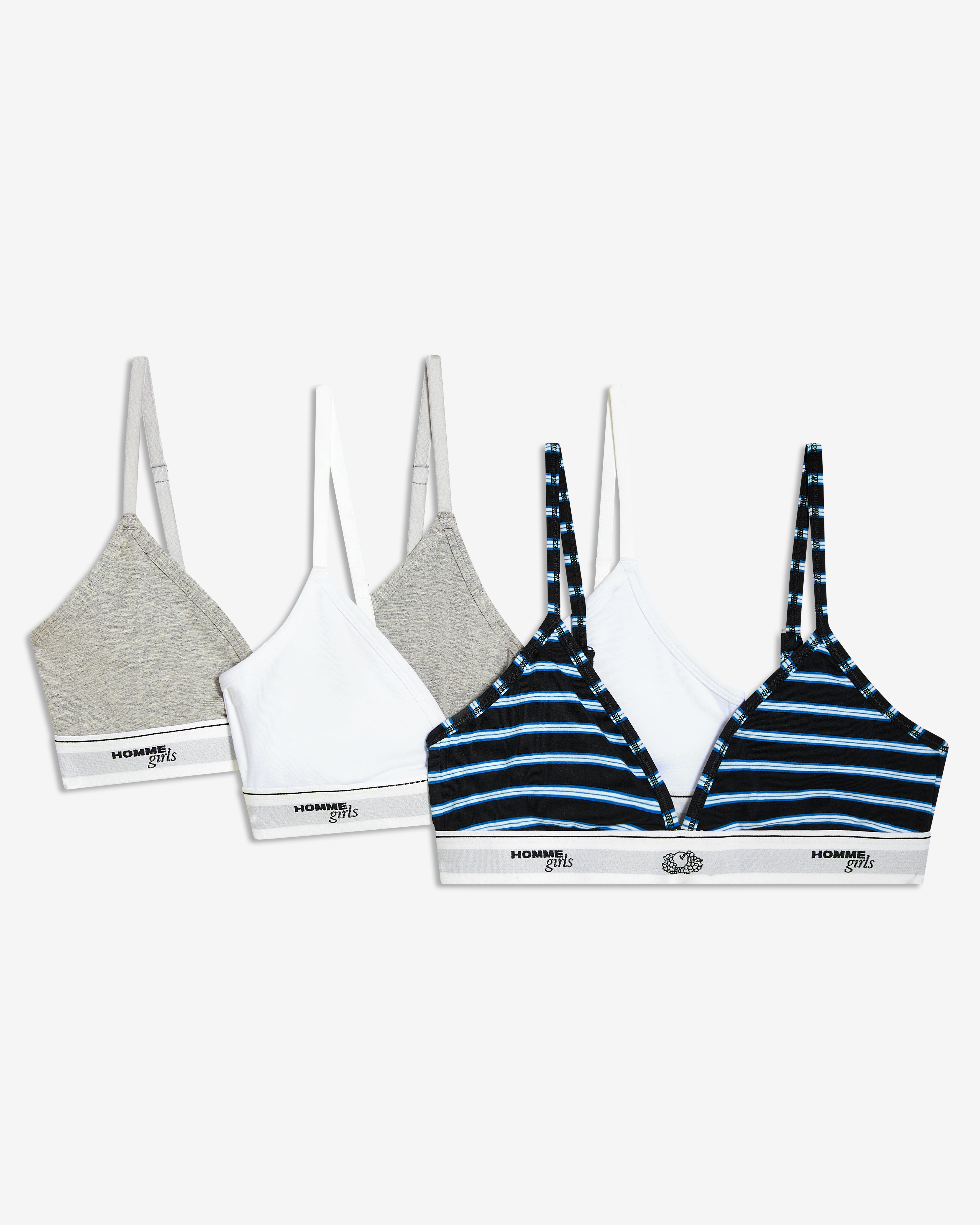 HOMMEGIRLS X Fruit of the Loom Triangle Bralette (3-Pack)