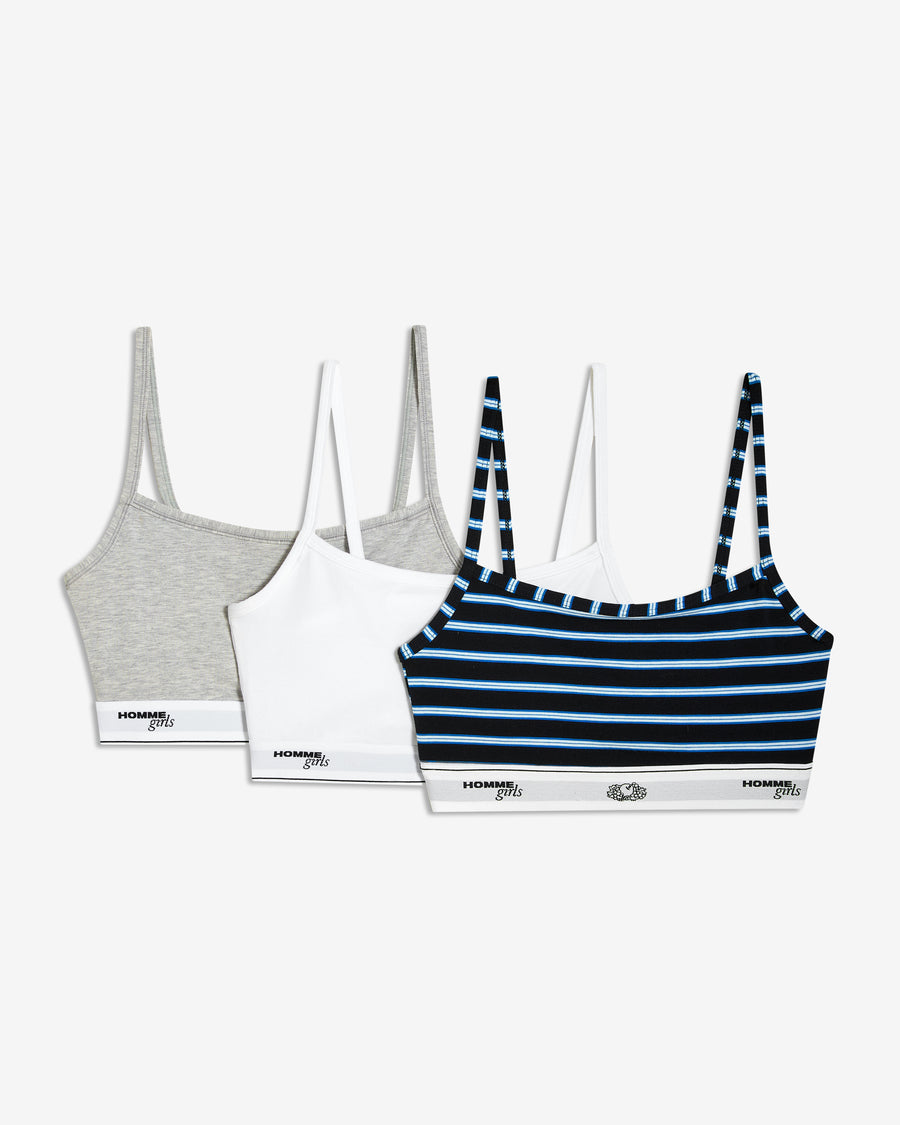 HOMMEGIRLS X Fruit of the LoomCami Bralette (3-Pack) Stripe