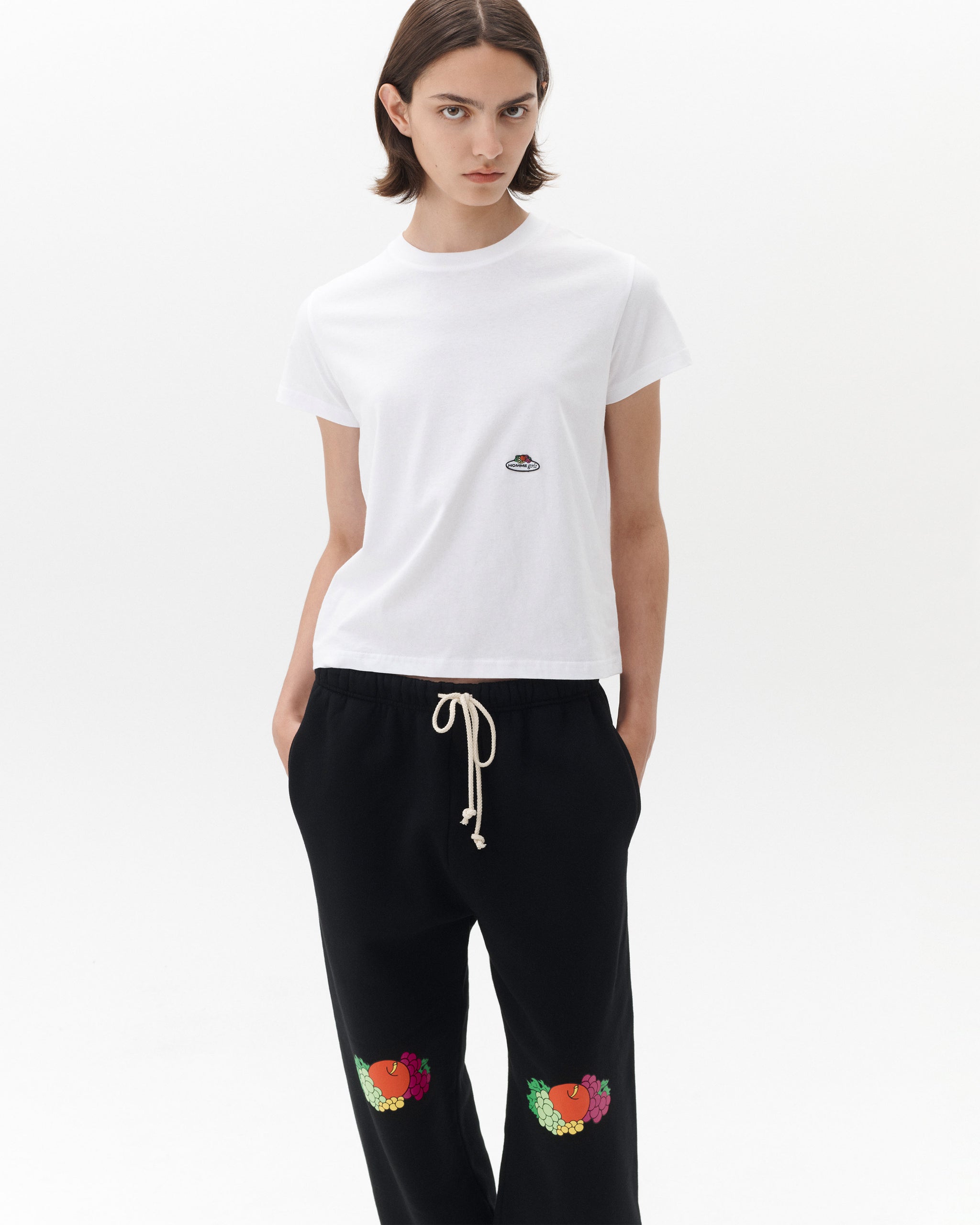 HOMMEGIRLS X Fruit of the Loom Double Logo Sweatpants in Black