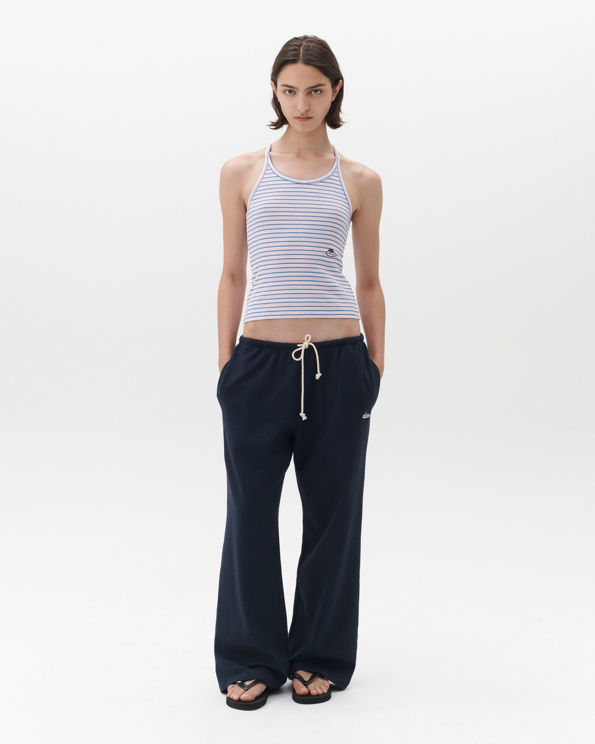 HOMMEGIRLS X Fruit of the Loom Striped Cami Tank Top in Pink