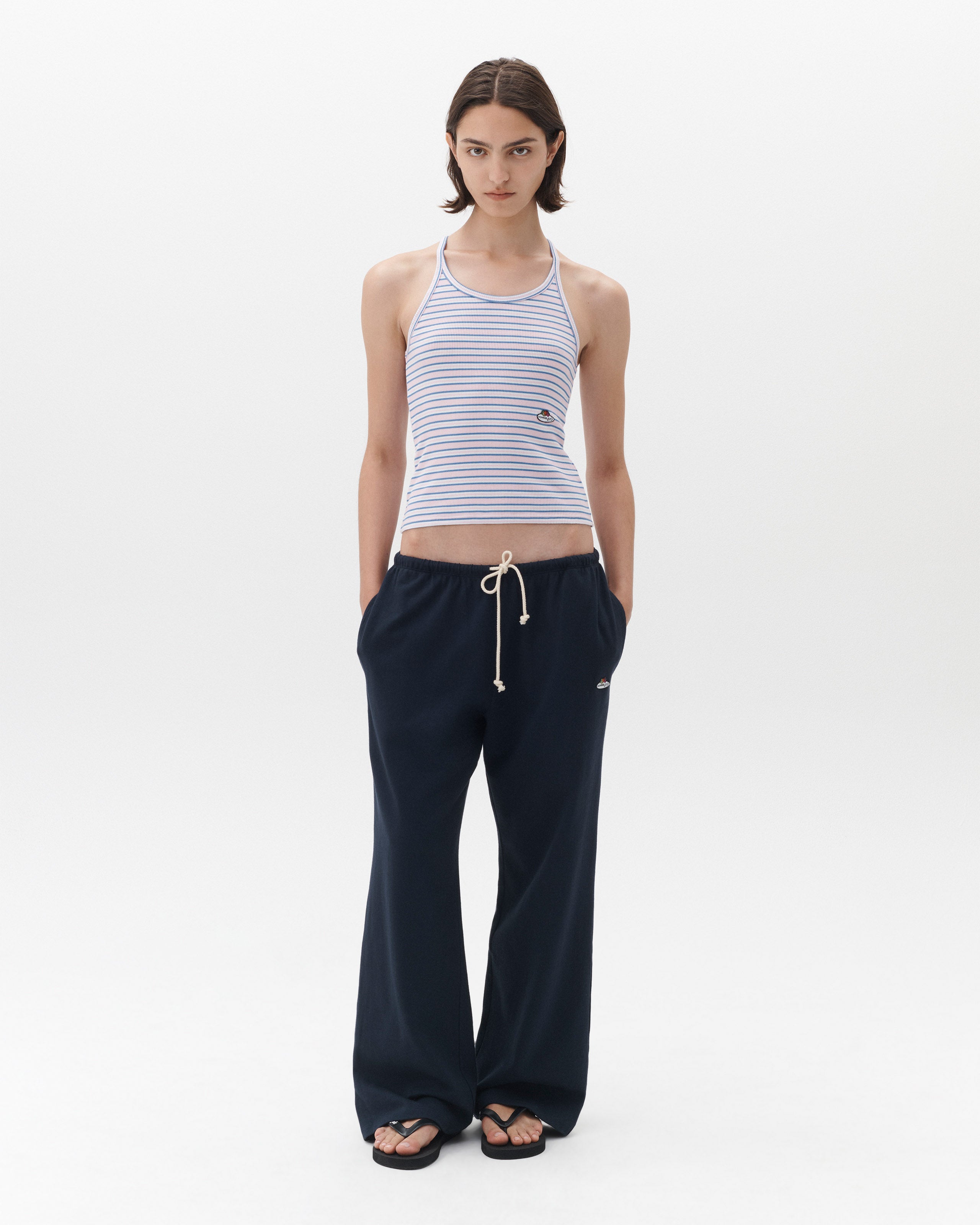 HOMMEGIRLS X Fruit of the Loom Striped Cami Tank Top in Pink