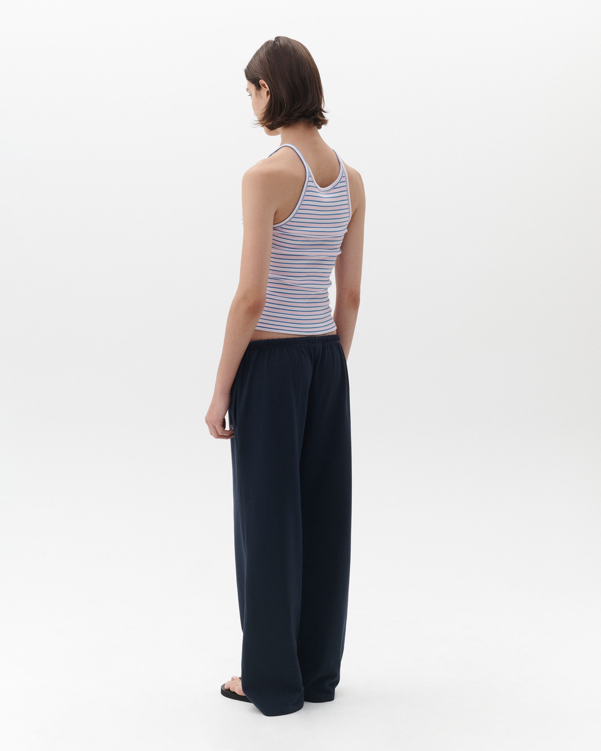HOMMEGIRLS X Fruit of the Loom Striped Cami Tank Top in Pink