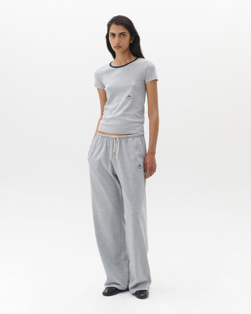 HOMMEGIRLS X Fruit of the Loom Ringer Tee in Heather Gray