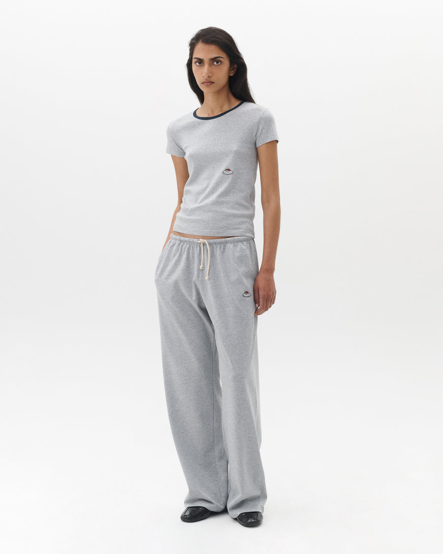 HOMMEGIRLS X Fruit of the Loom Ringer Tee in Heather Gray