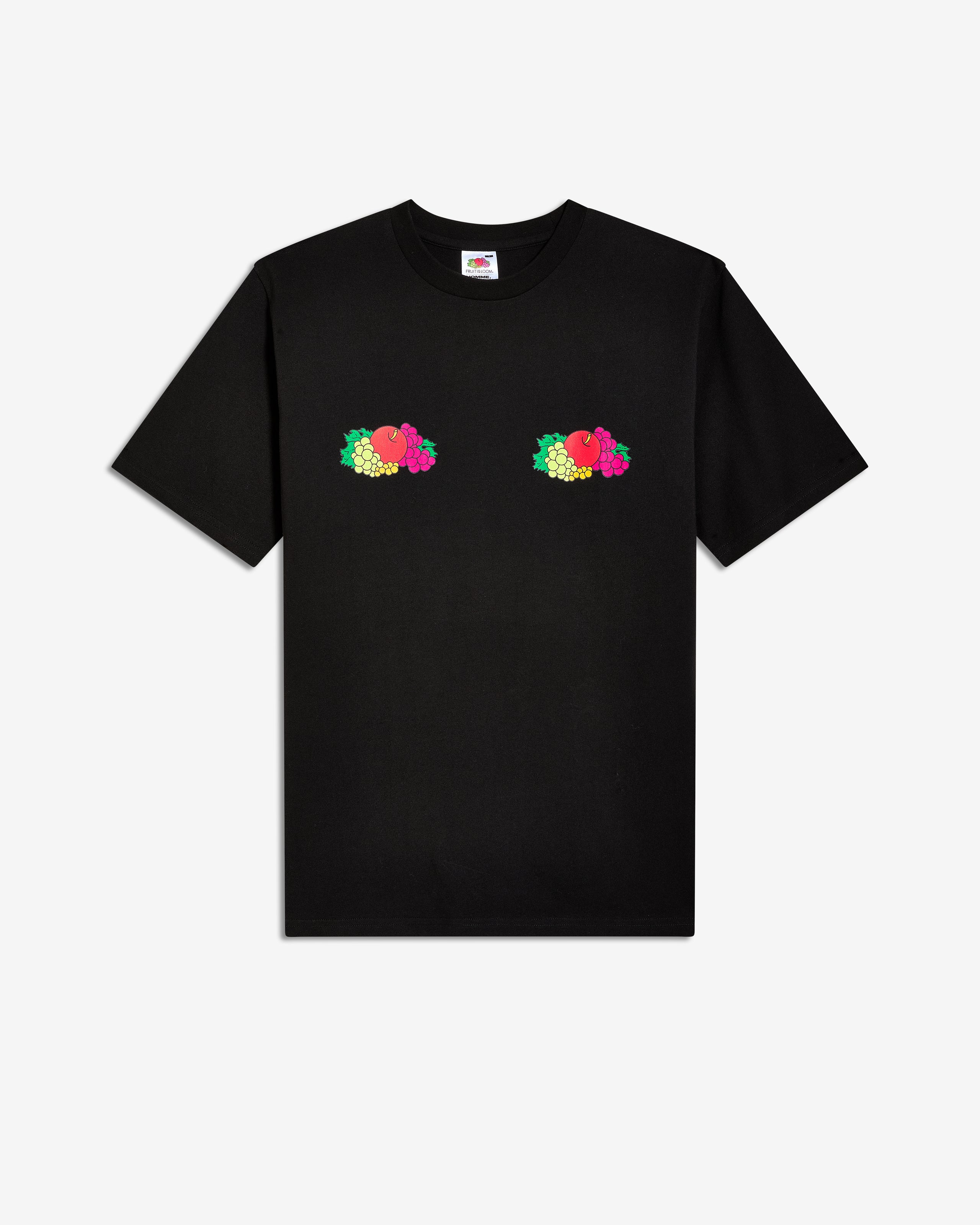 HOMMEGIRLS X Fruit of the Loom Double Logo Tee in Black