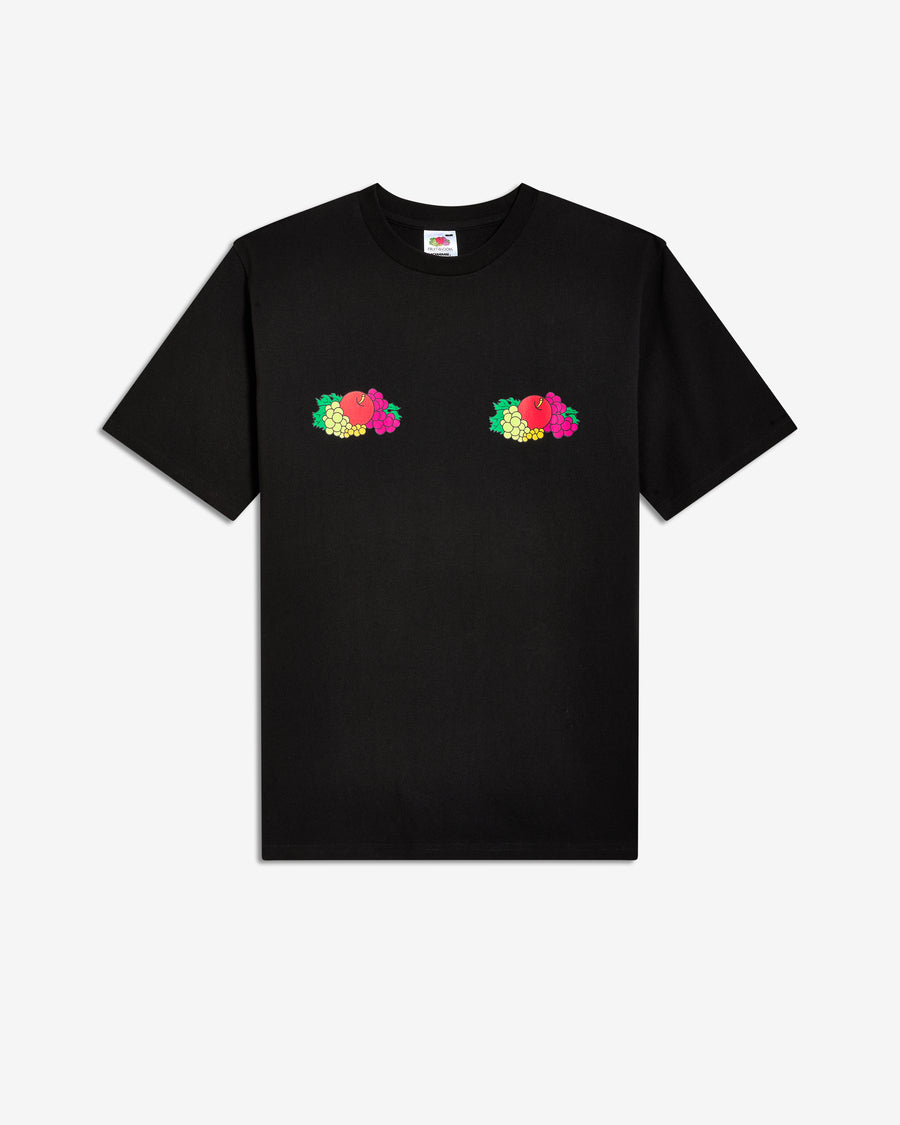HOMMEGIRLS X Fruit of the Loom Double Logo Tee in Black