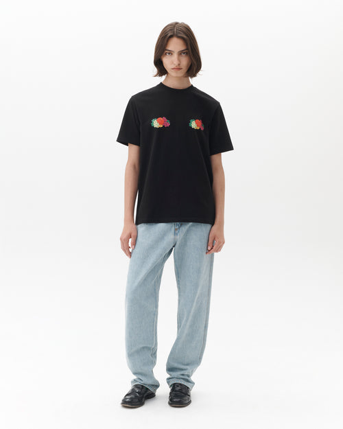 HOMMEGIRLS X Fruit of the Loom Double Logo Tee in Black