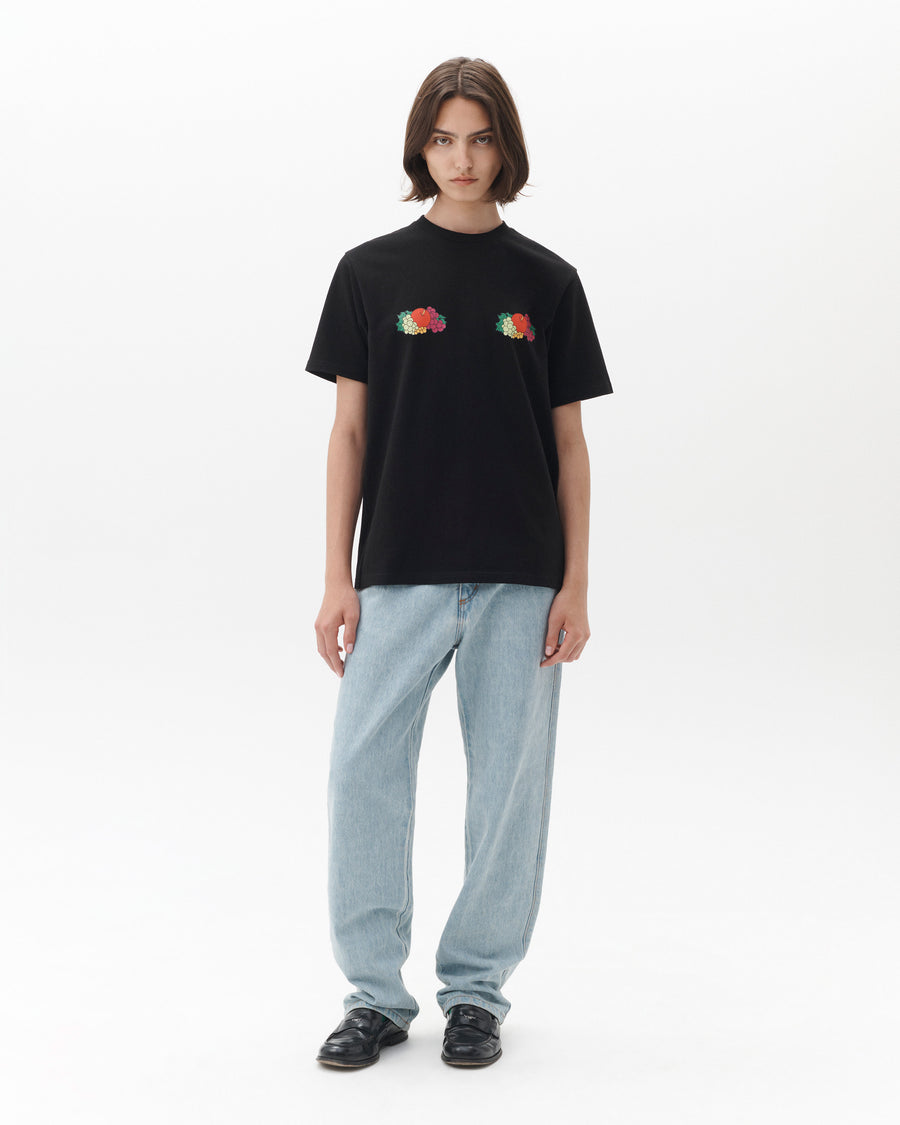 HOMMEGIRLS X Fruit of the Loom Double Logo Tee in Black