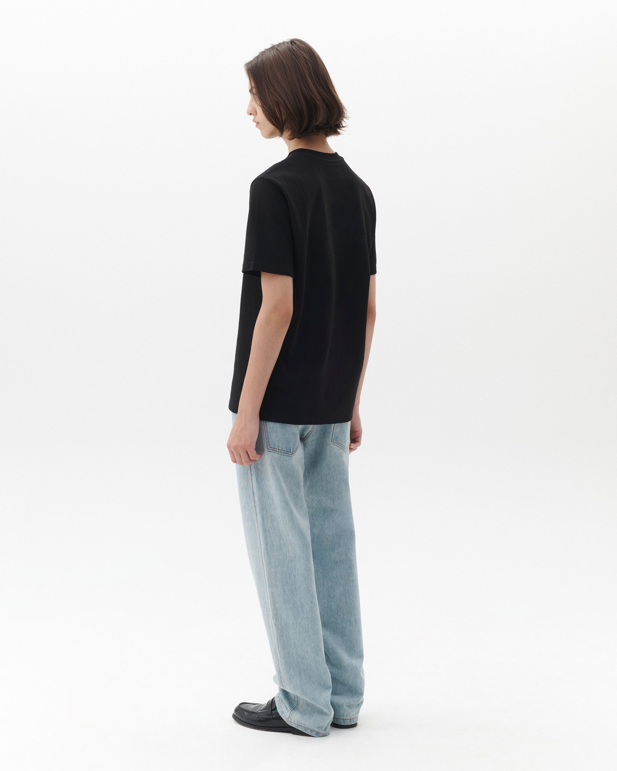 HOMMEGIRLS X Fruit of the Loom Double Logo Tee in Black