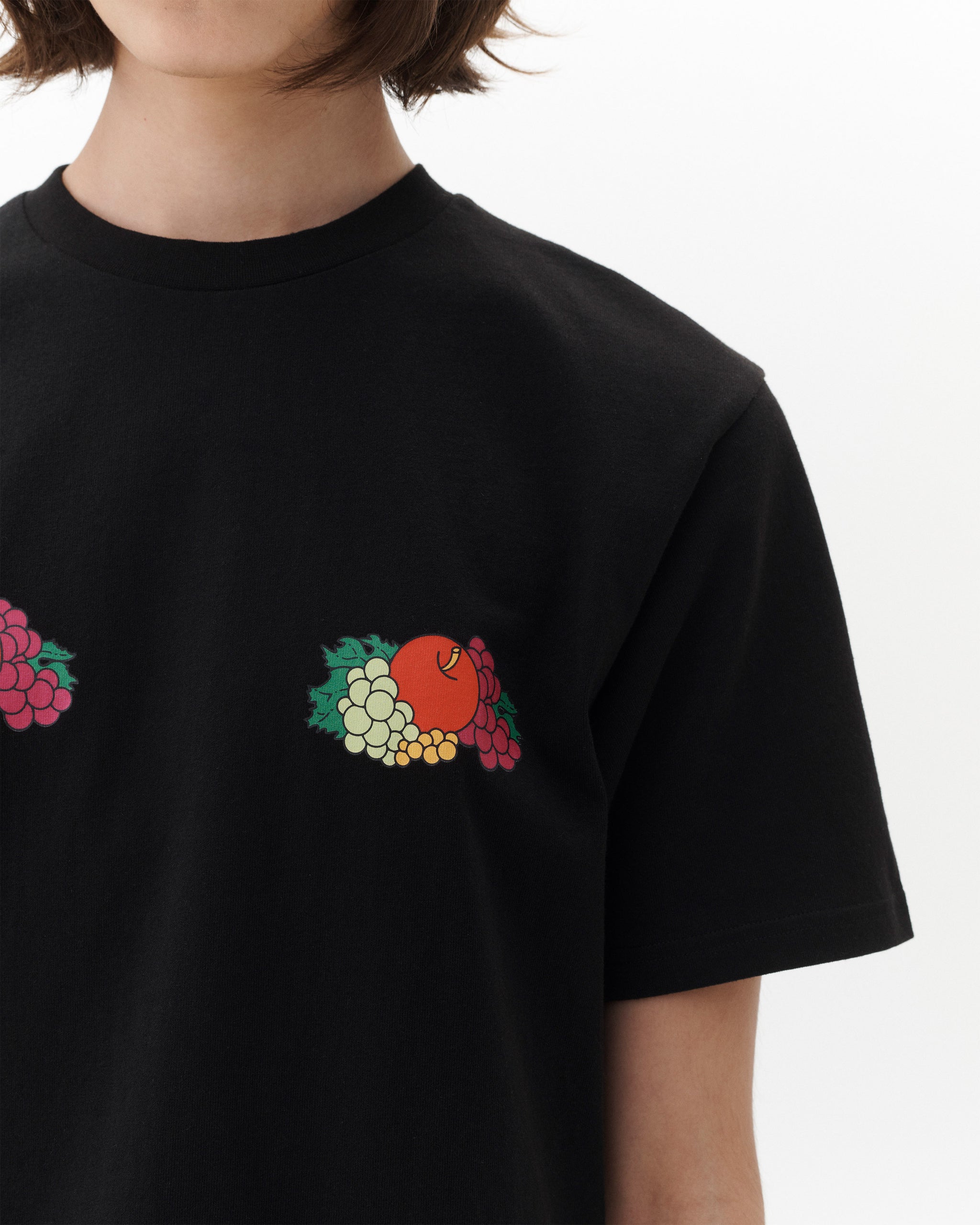 HOMMEGIRLS X Fruit of the Loom Double Logo Tee in Black