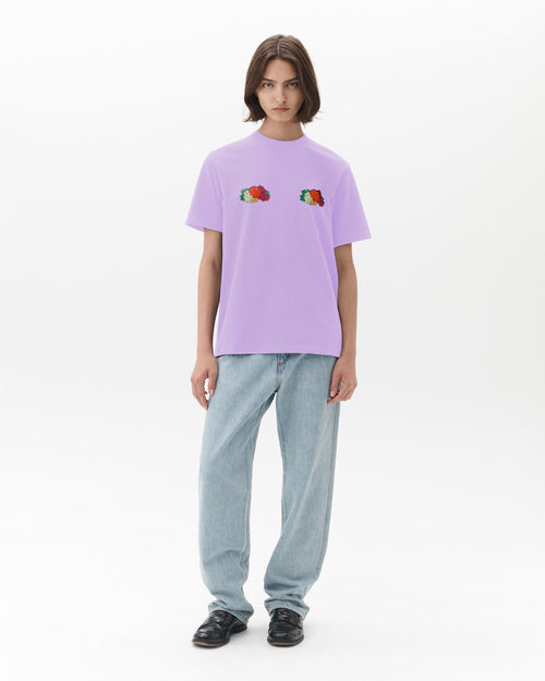 HOMMEGIRLS X Fruit of the Loom Double Logo Tee in Lavender