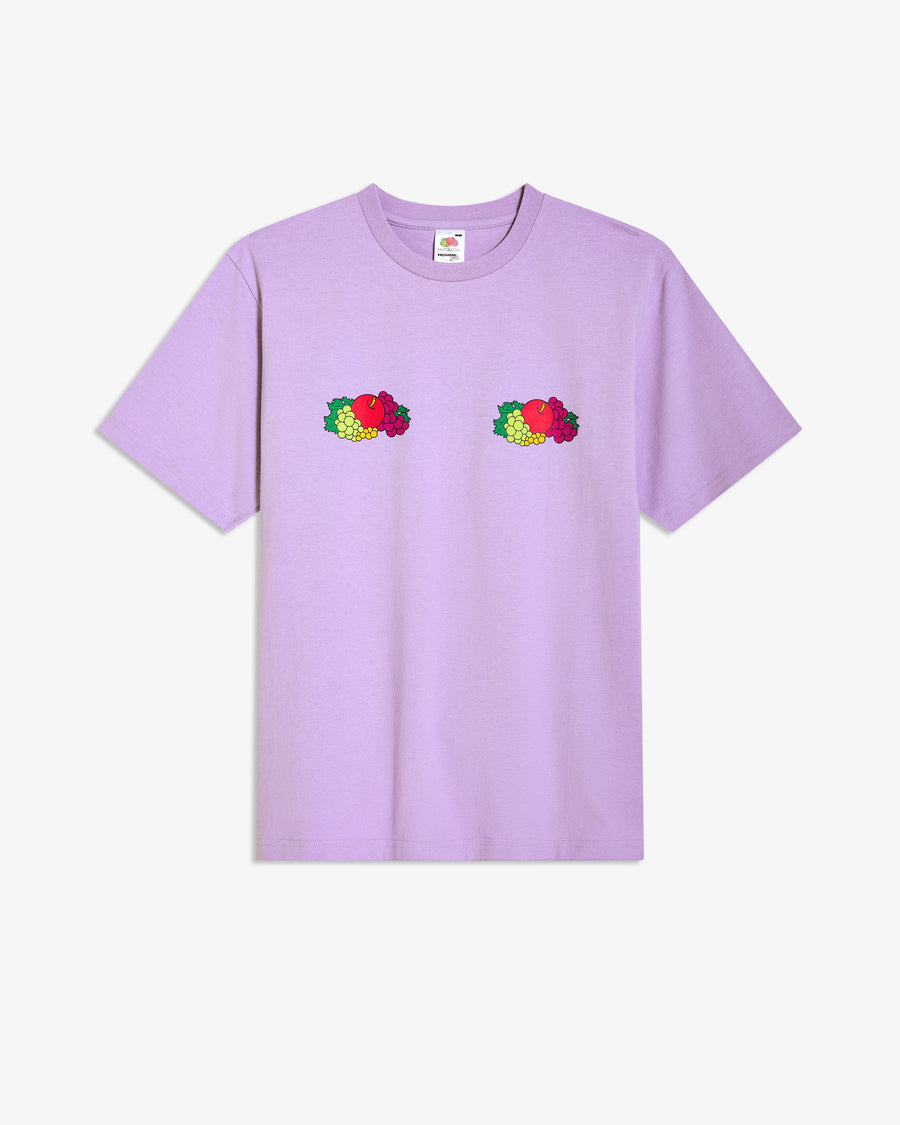 HOMMEGIRLS X Fruit of the Loom Double Logo Tee in Lavender