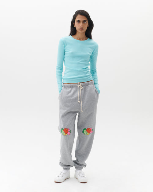 HOMMEGIRLS X Fruit of the Loom Double Logo Sweatpants in Heather Grey