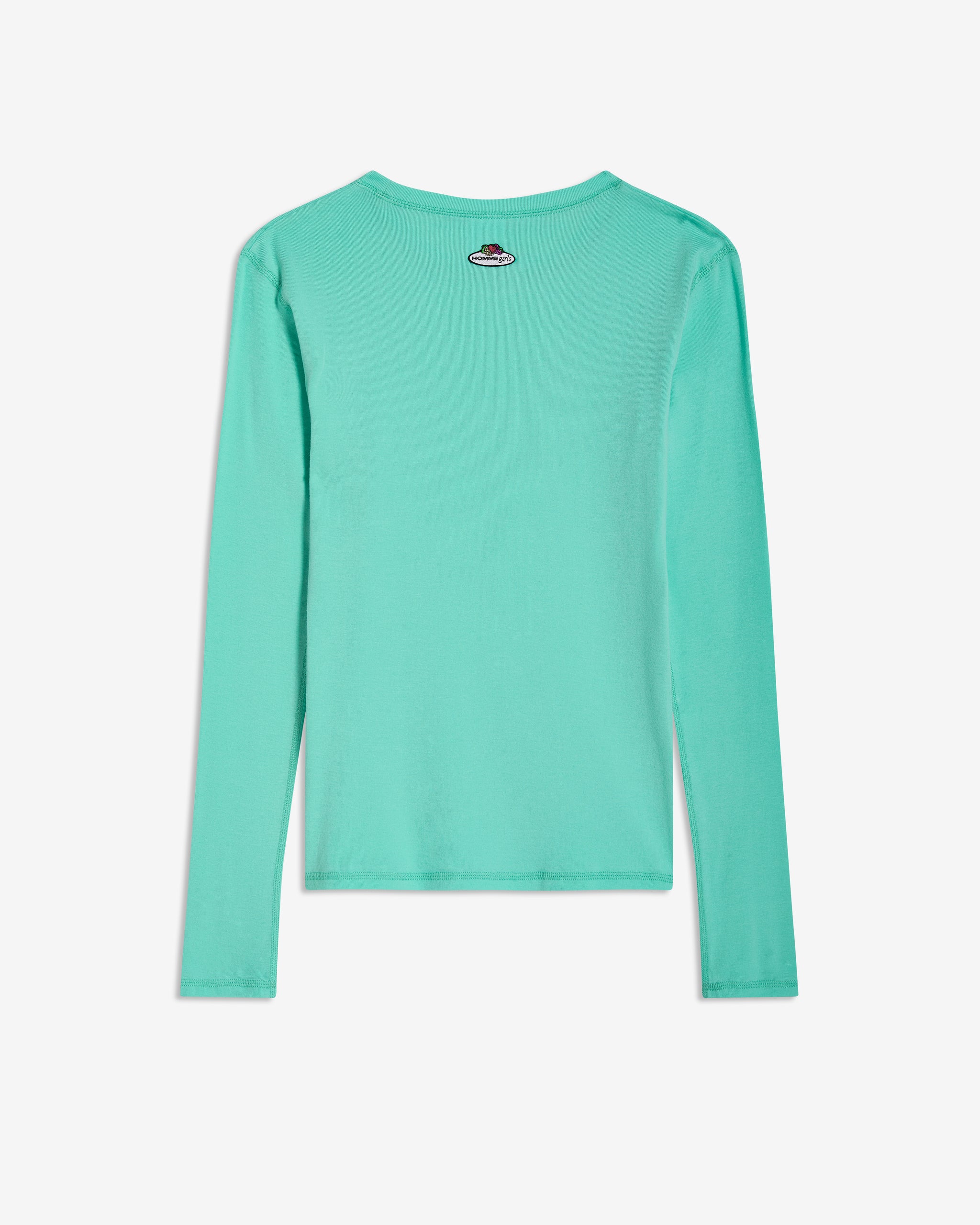 HOMMEGIRLS X Fruit of the Loom Long Sleeve Slim Tee in Turquoise