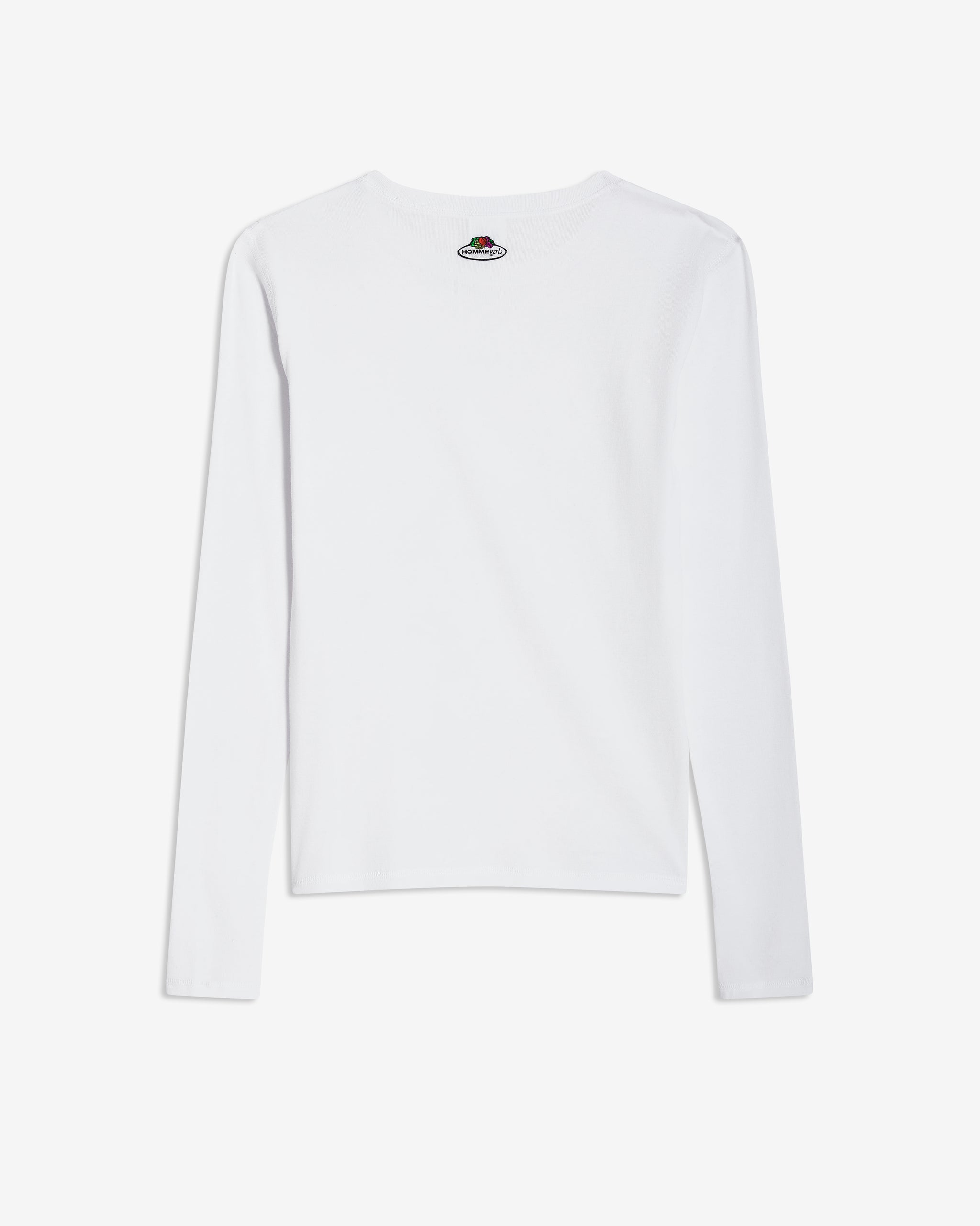 HOMMEGIRLS X Fruit of the Loom Long Sleeve Slim Tee in White