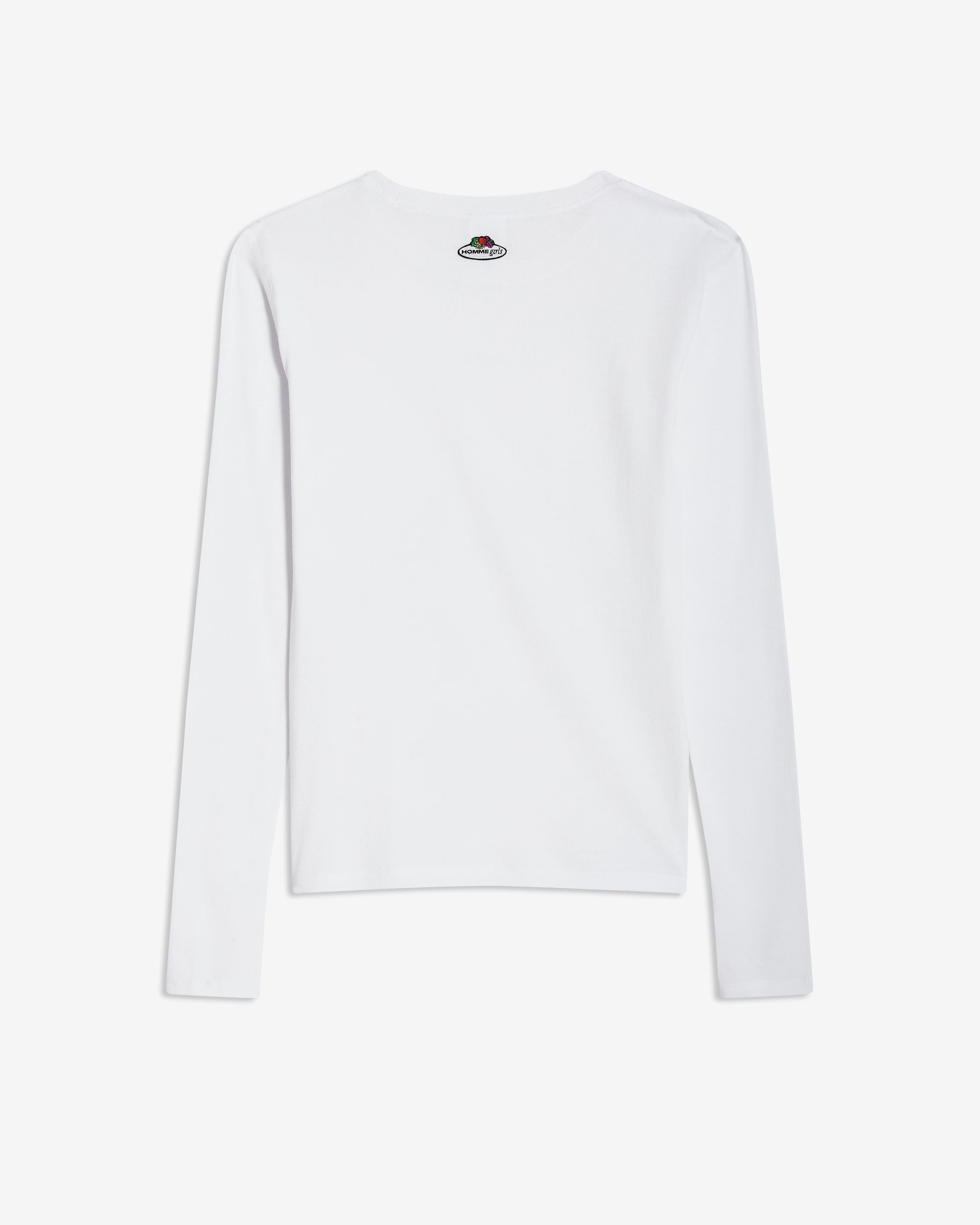 HOMMEGIRLS X Fruit of the Loom Long Sleeve Slim Tee in White