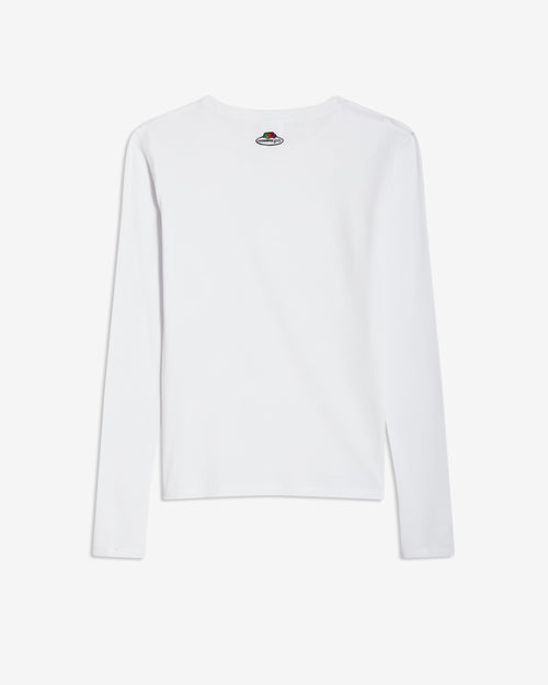 HOMMEGIRLS X Fruit of the Loom Long Sleeve Slim Tee in White