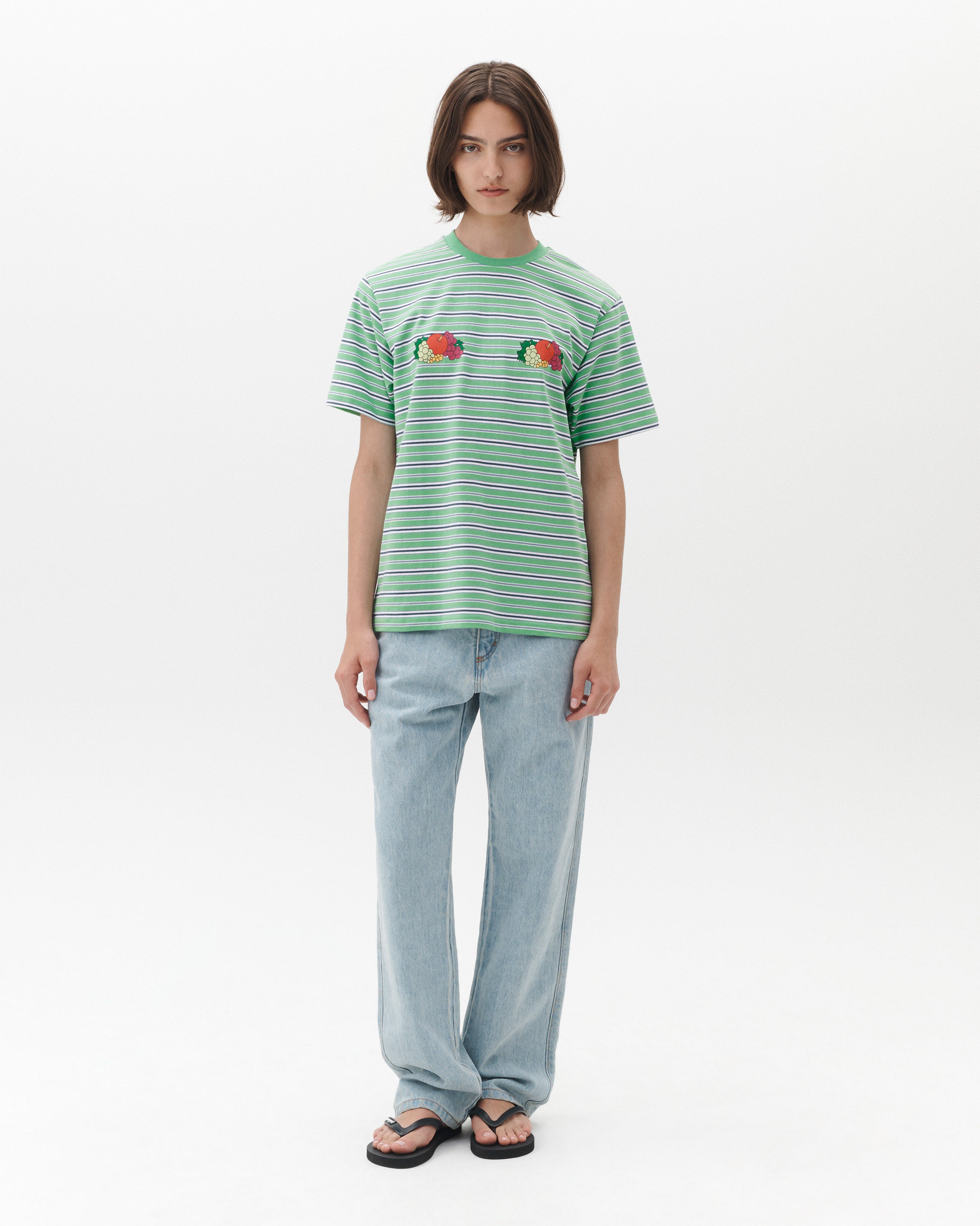 HOMMEGIRLS X Fruit of the Loom Striped T-Shirt