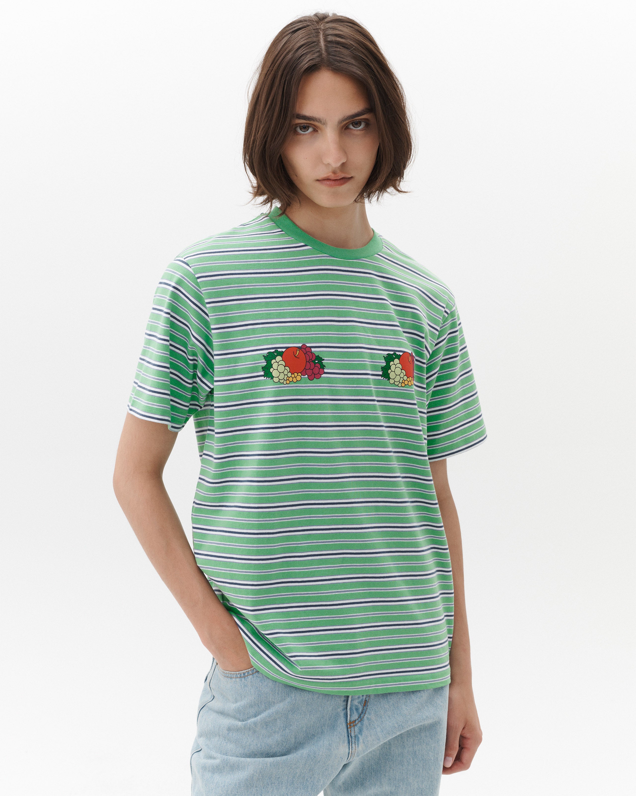 HOMMEGIRLS X Fruit of the Loom Striped T-Shirt